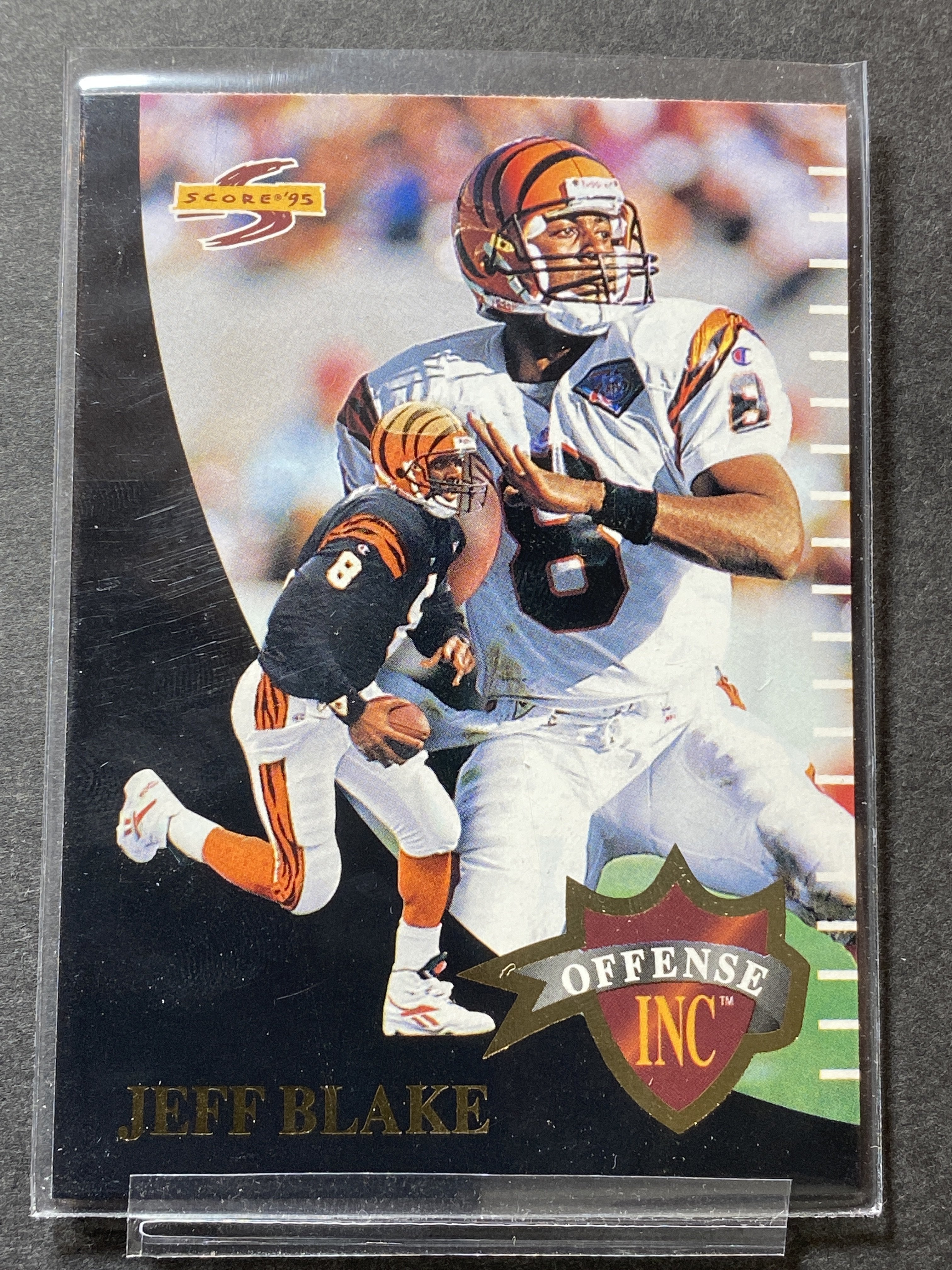 Jeff Blake Bengals OF5 Score 1995 Football Card Cincinnati Bengals