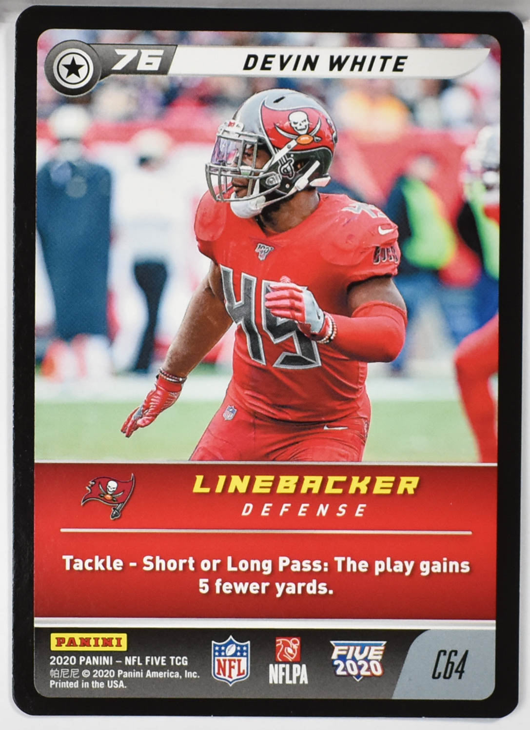 Devin White C64 Panini NFL FIVE TCG 2020