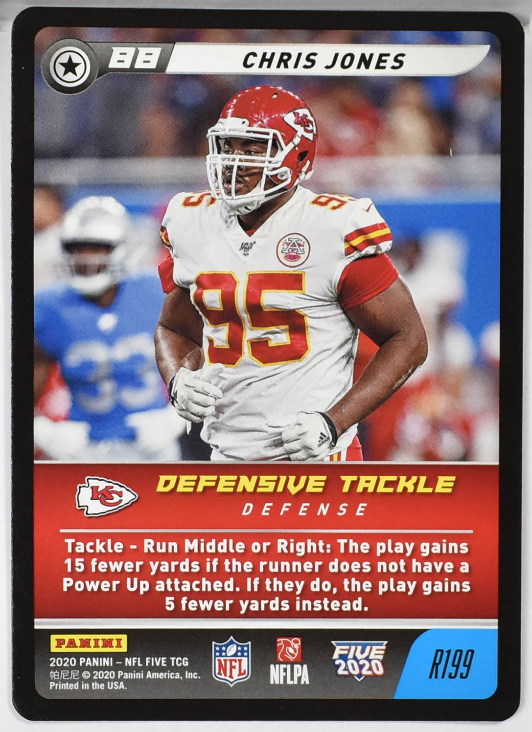 Chris Jones R199 Panini NFL FIVE TCG 2020