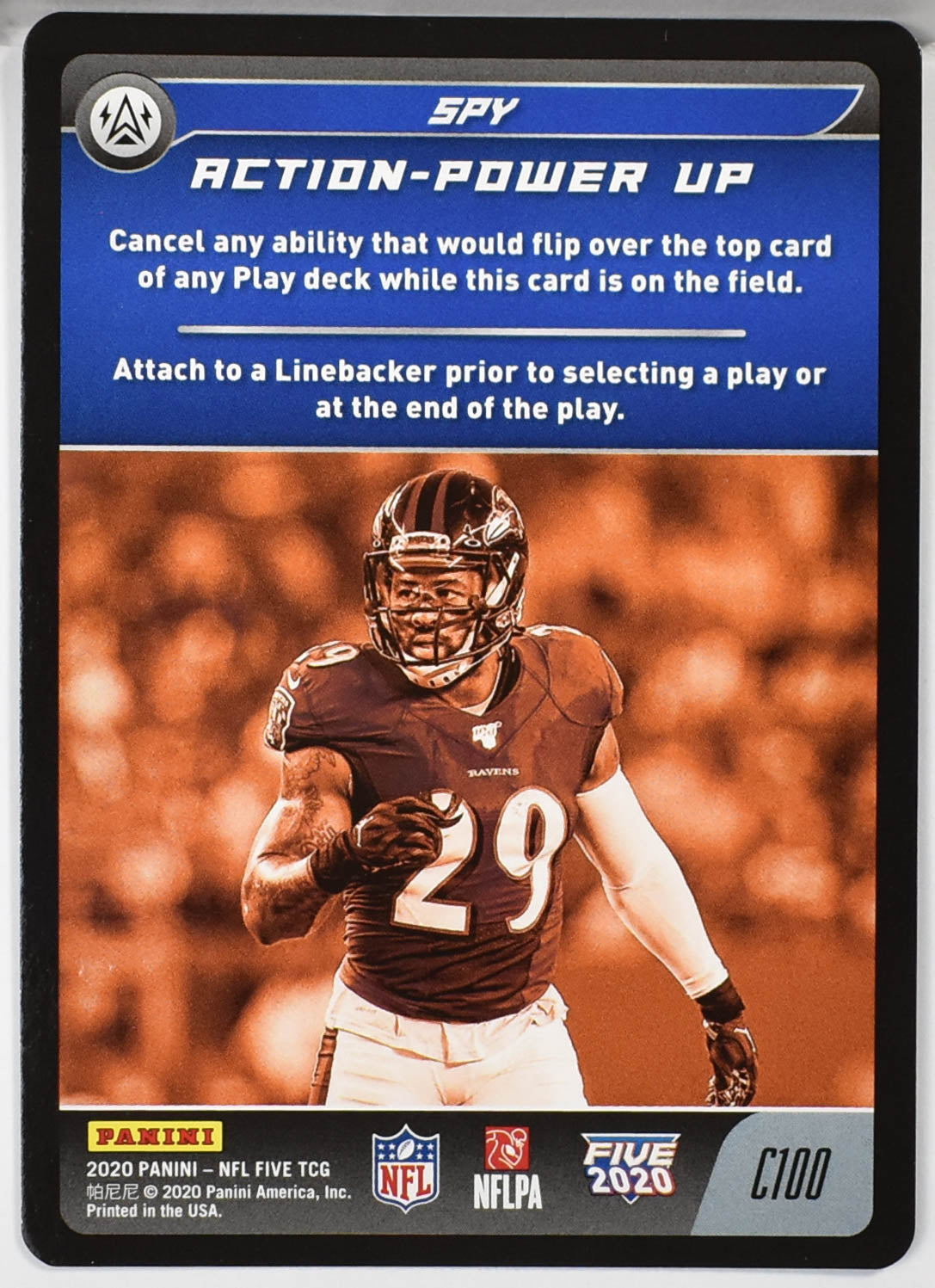 Spy Action Power Up C100 Panini NFL FIVE TCG 2020