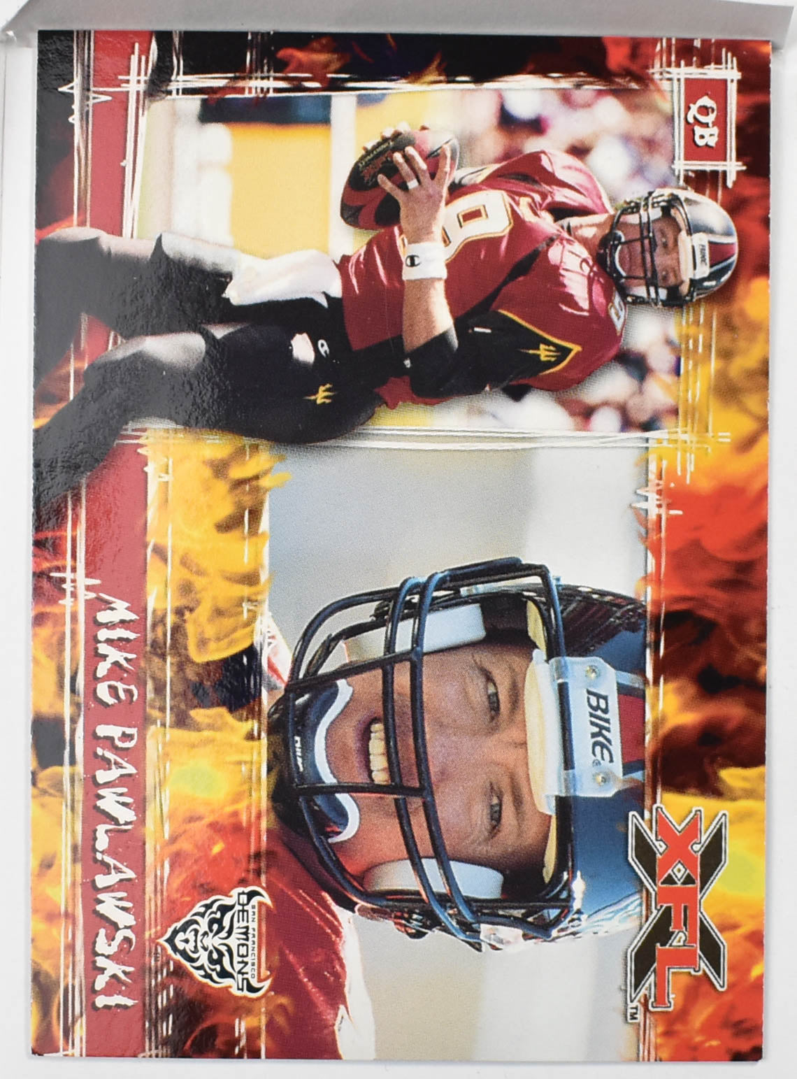 Topps XFL Football Card 2001 1 Mike Pawlawski