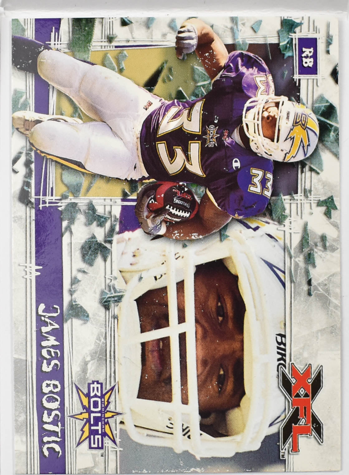 Topps XFL Football Card 2001 3 James Bostic