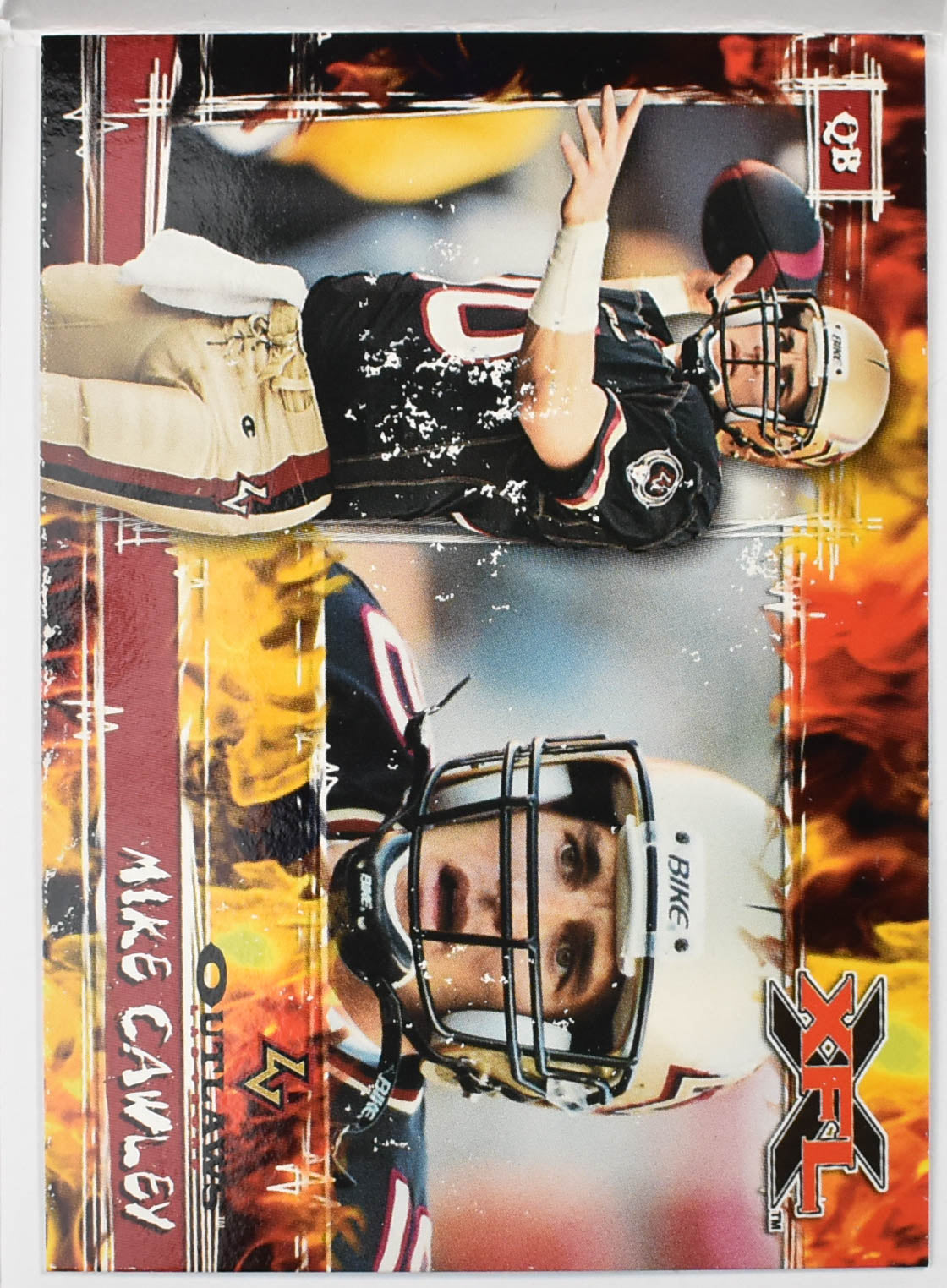 Topps XFL Football Card 2001 6 Mike Cawley