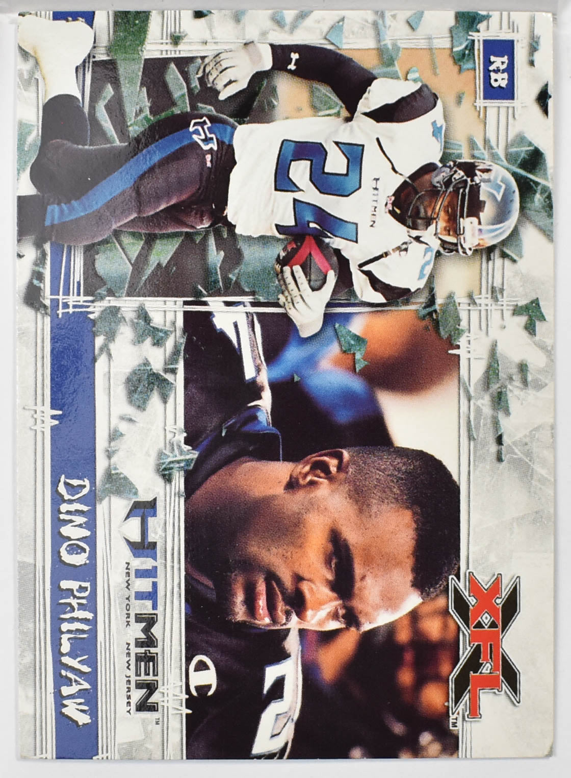 Topps XFL Football Card 2001 7 Dino Philyaw