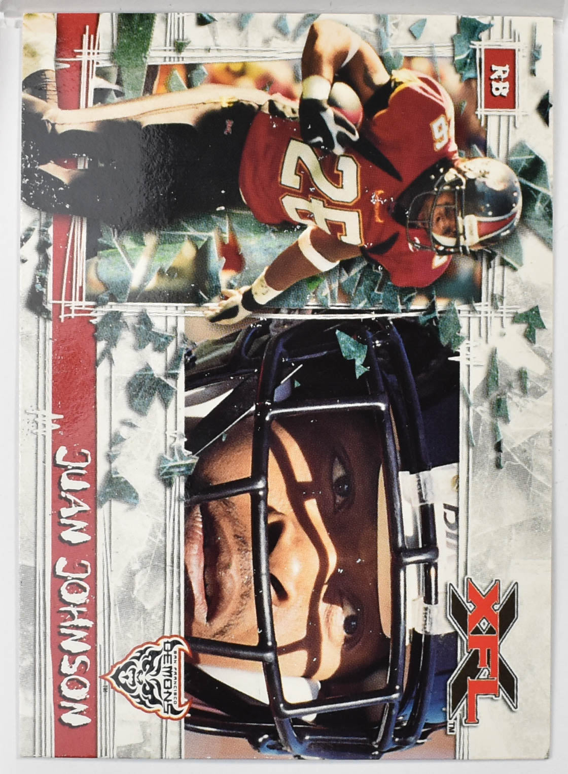 Topps XFL Football Card 2001 9 Juan Johnson