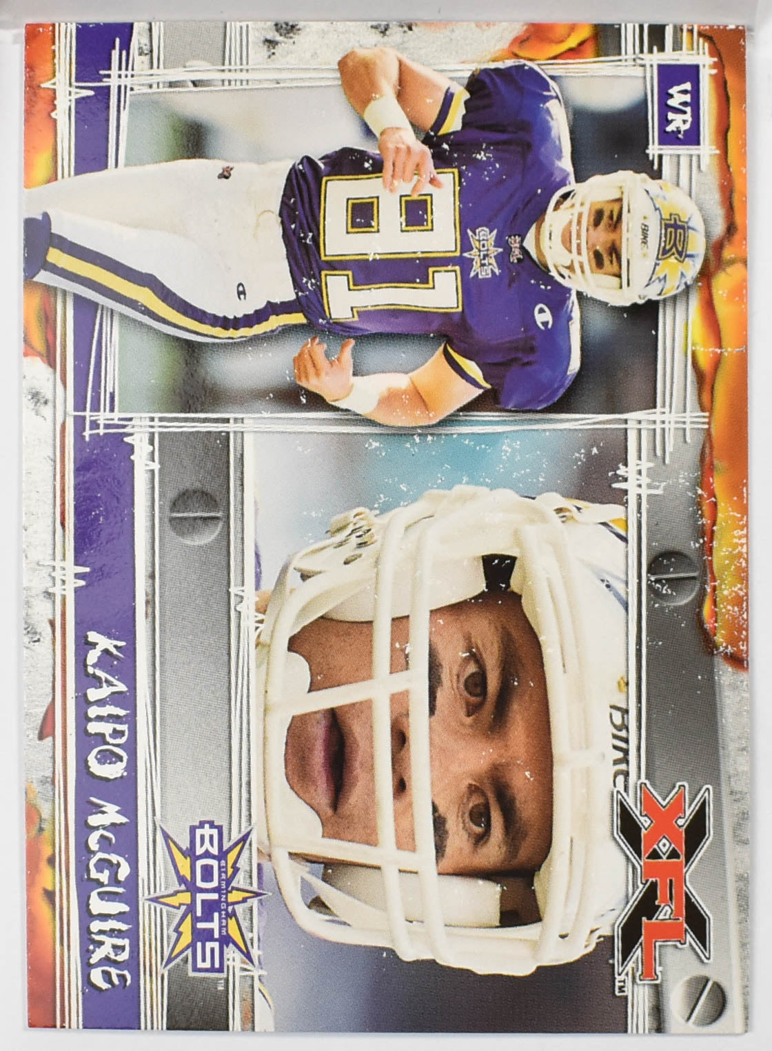 Topps XFL Football Card 2001 10 Kaipo McGuire