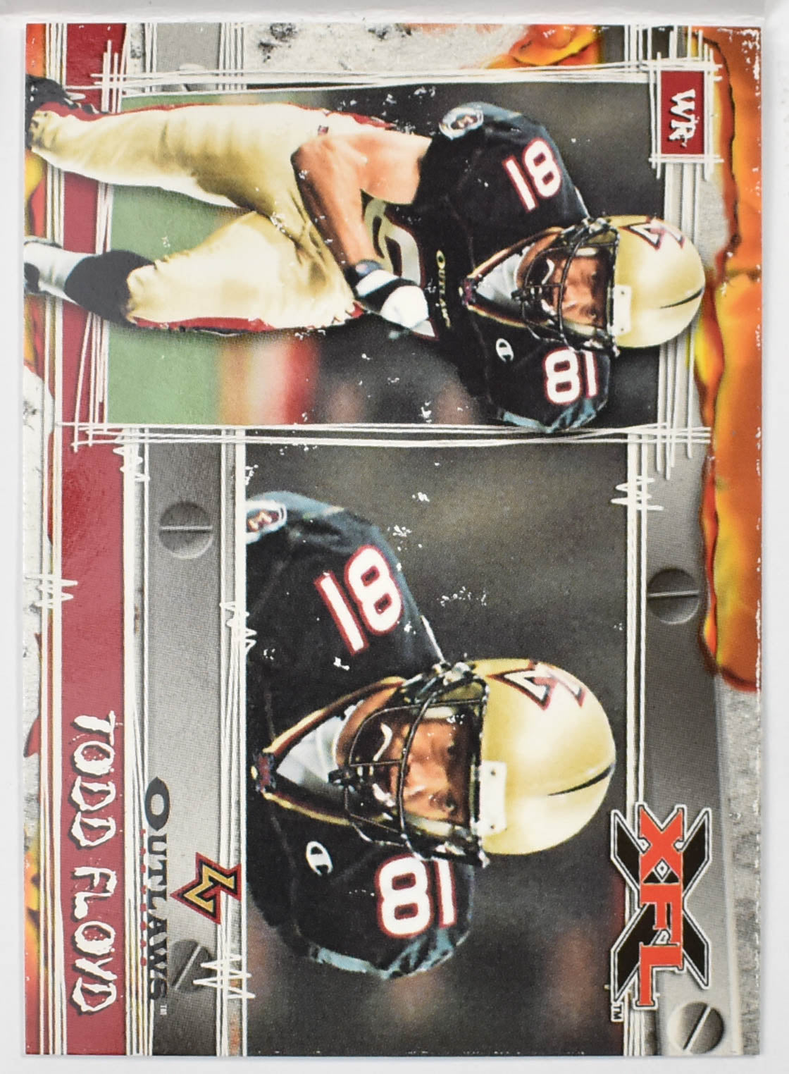 Topps XFL Football Card 2001 12 Todd Floyd