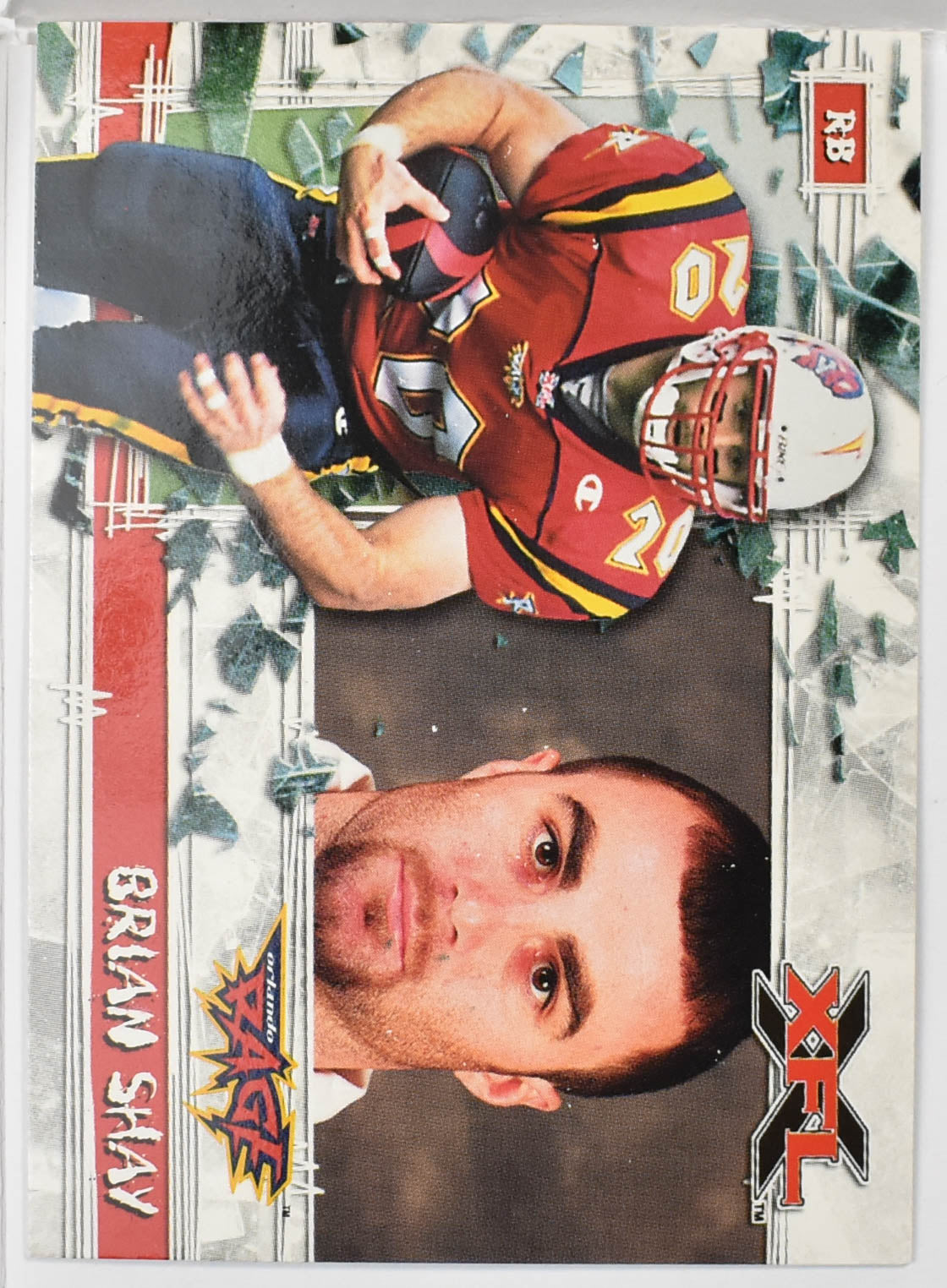 Topps XFL Football Card 2001 14 Brian Shay