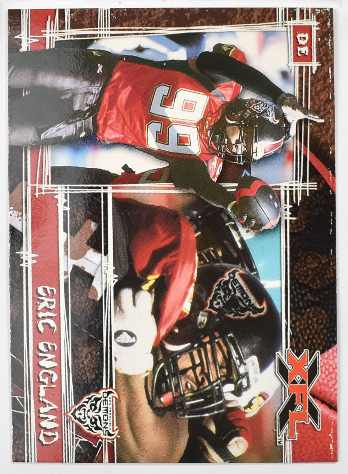 Topps XFL Football Card 2001 15 Eric England
