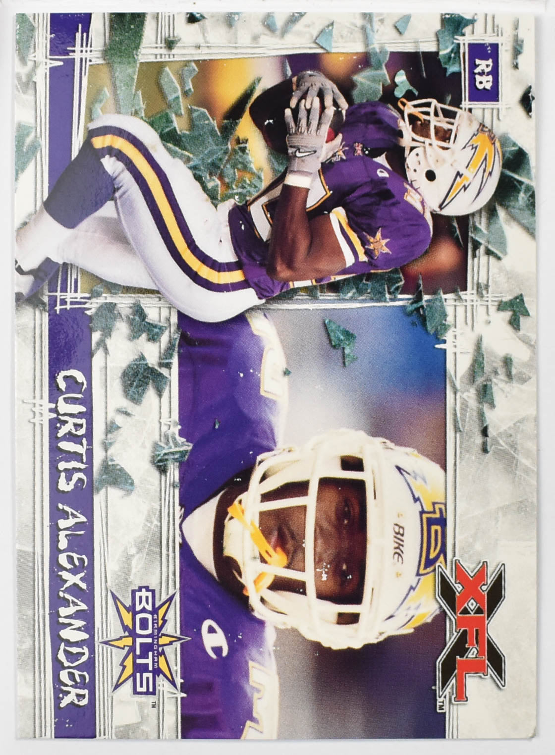 Topps XFL Football Card 2001 16 Curtis Alexander