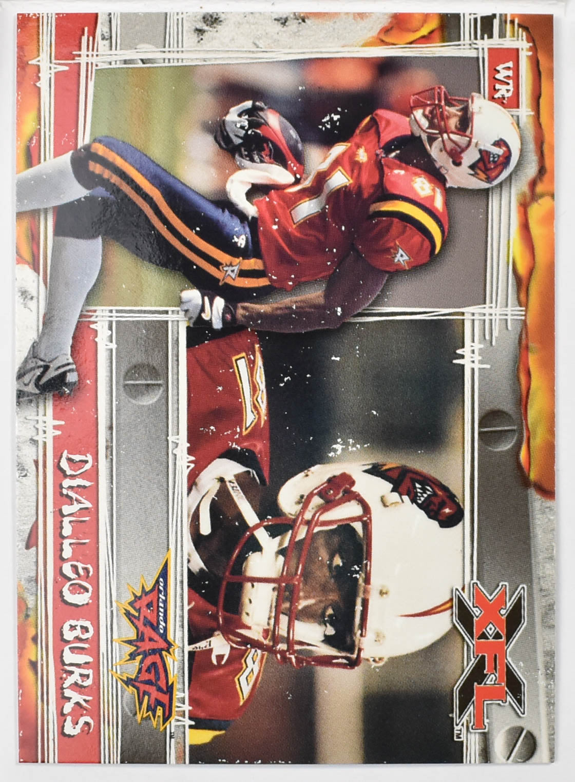 Topps XFL Football Card 2001 18 Dialleo Burks