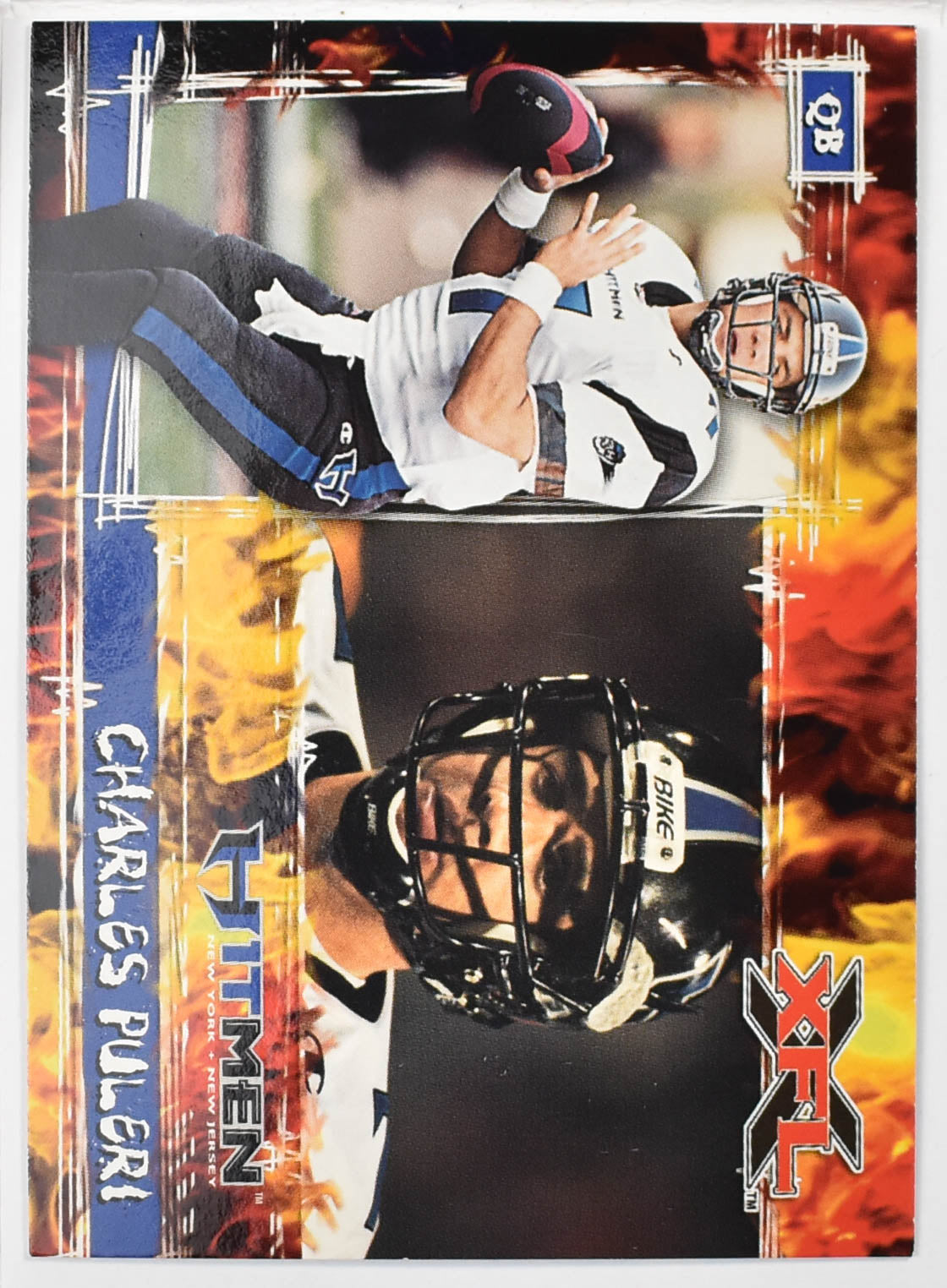 Topps XFL Football Card 2001 19 Charles Puleri