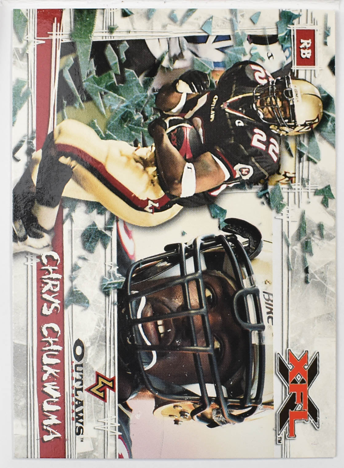 Topps XFL Football Card 2001 21 Chrys Chukwuma