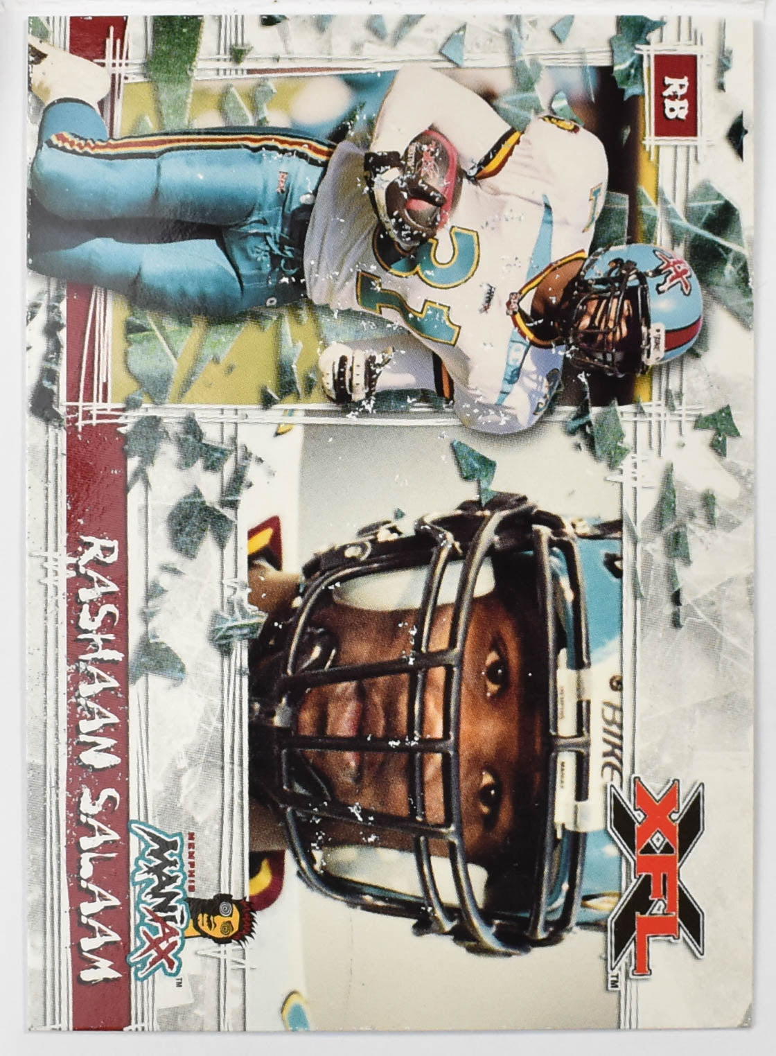 Topps XFL Football Card 2001 23 Rashaan Salaam