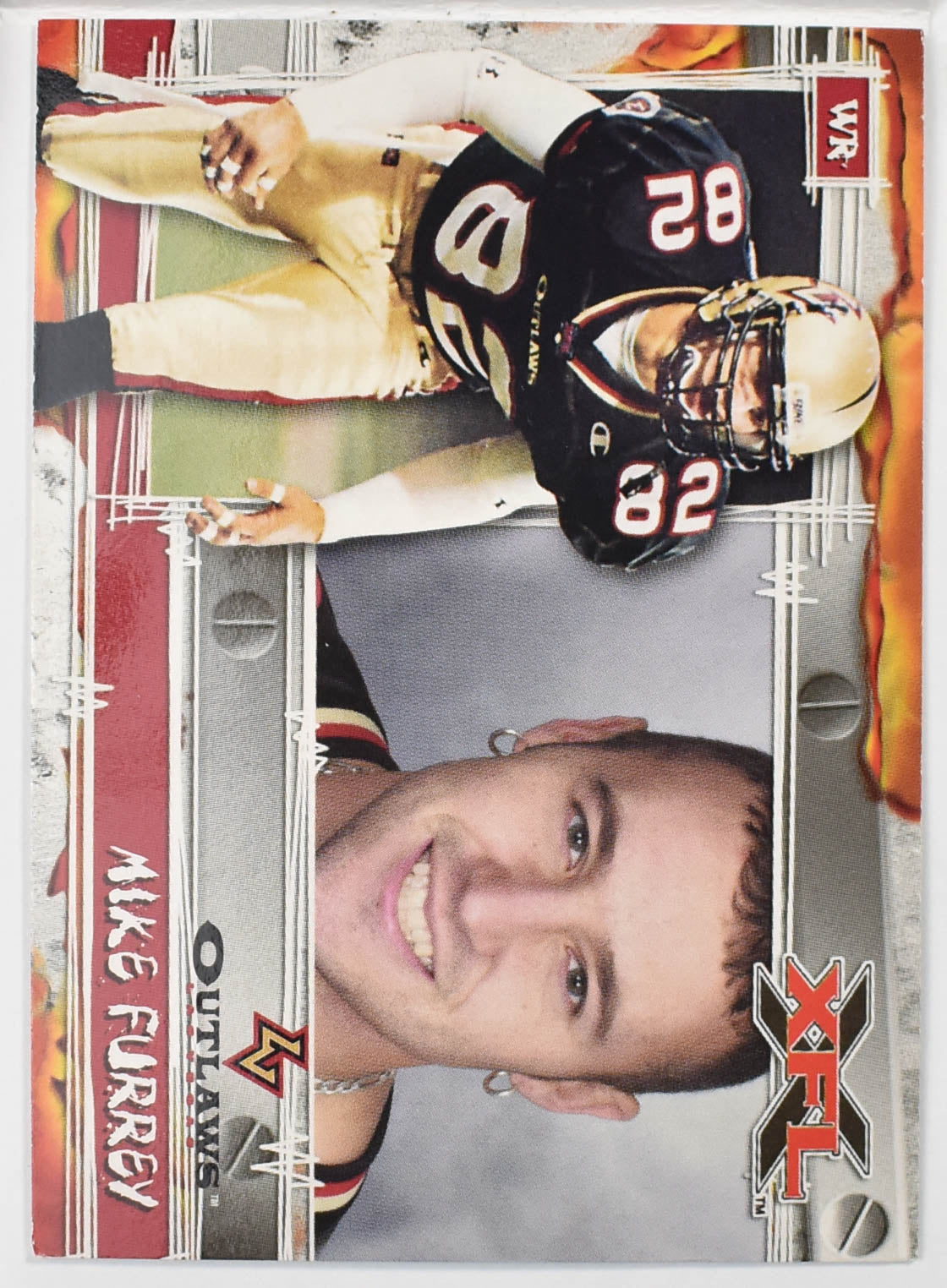 Topps XFL Football Card 2001 27 Mike Furrey