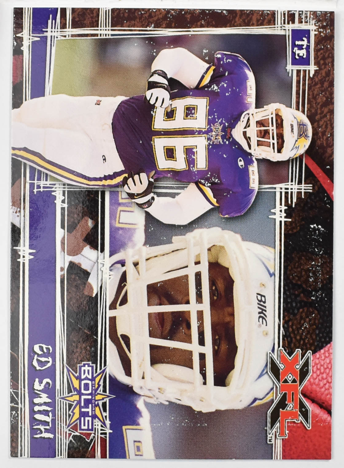 Topps XFL Football Card 2001 28 Ed Smith