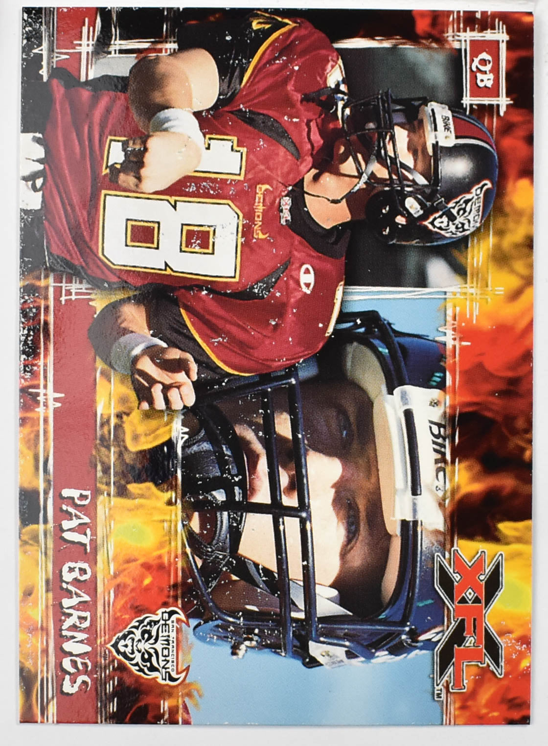Topps XFL Football Card 2001 29 Pat Barnes