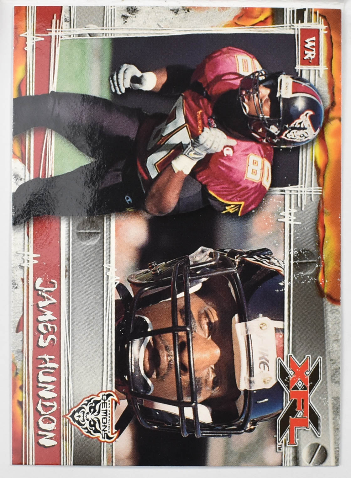 Topps XFL Football Card 2001 30 James Hundon