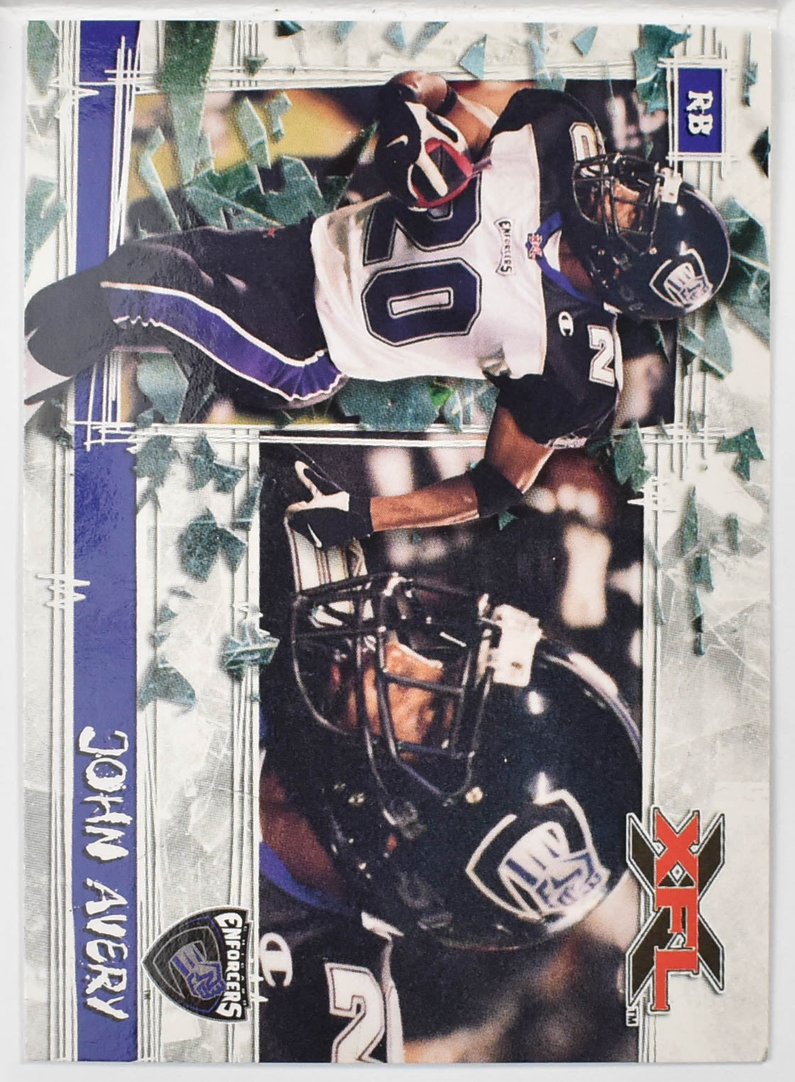 Topps XFL Football Card 2001 31 John Avery