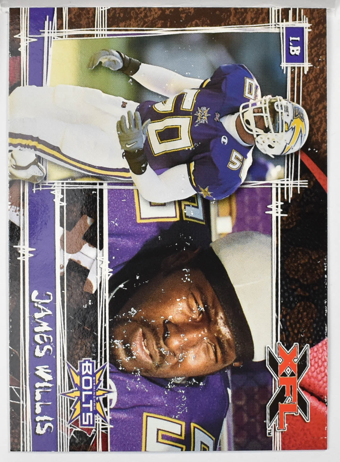 Topps XFL Football Card 2001 32 James Willis