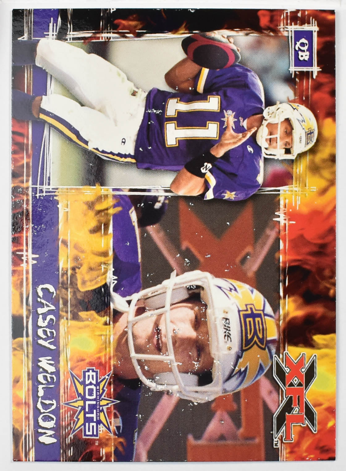 Topps XFL Football Card 2001 36 Casey Weldon