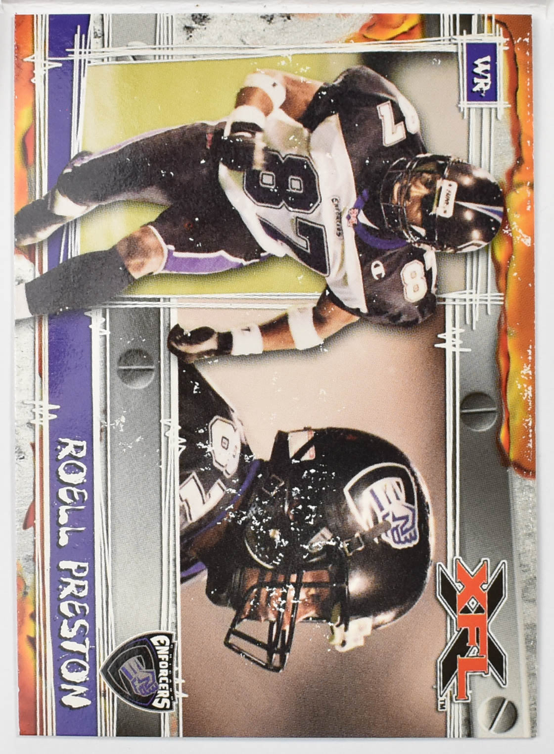 Topps XFL Football Card 2001 37 Roell Preston