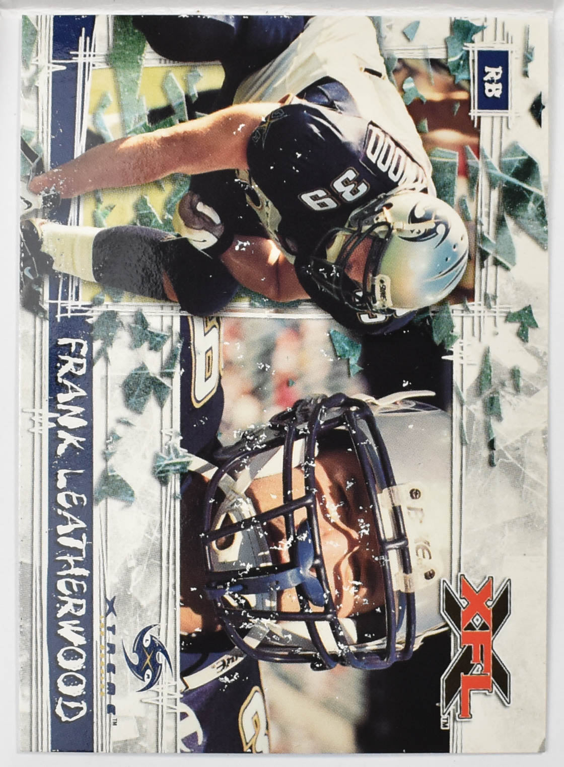Topps XFL Football Card 2001 45 Frank Leatherwood