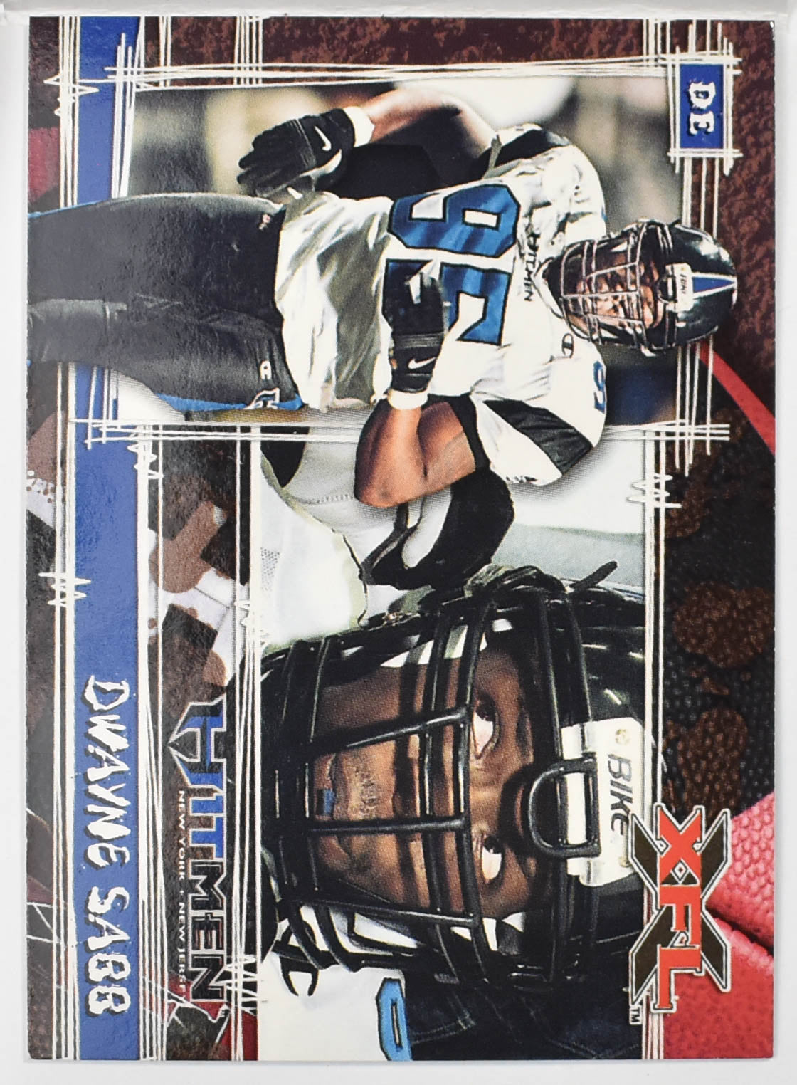 Topps XFL Football Card 2001 46 Dwayne Sabb