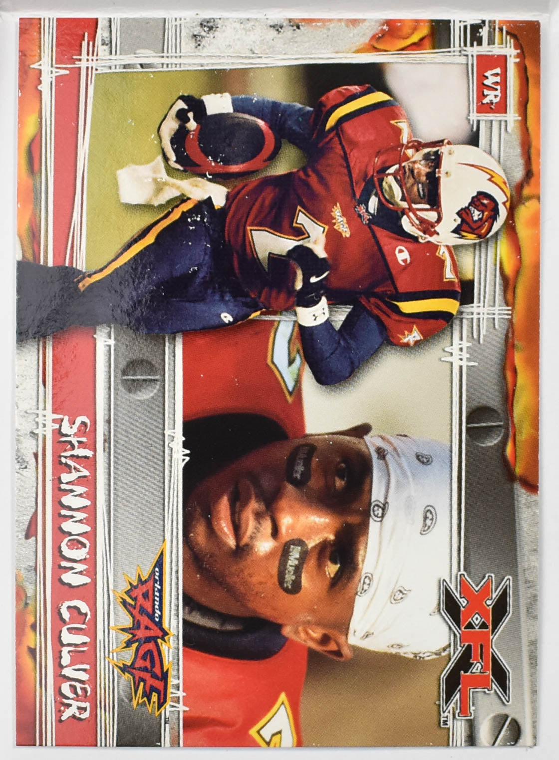 Topps XFL Football Card 2001 47 Shannon Culver