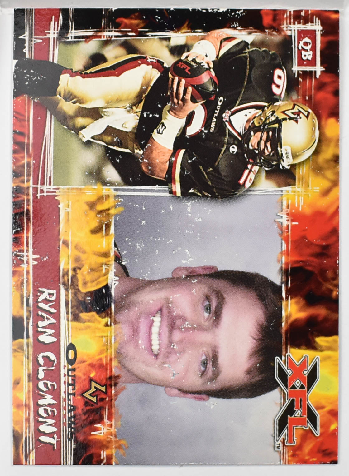Topps XFL Football Card 2001 50 Ryan Clement