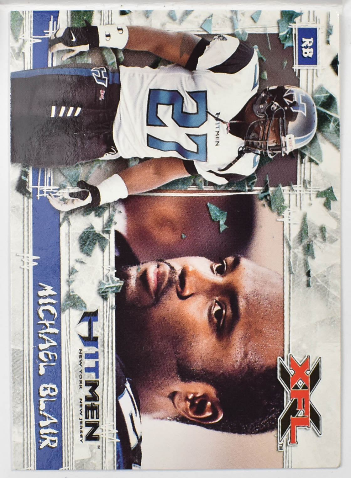 Topps XFL Football Card 2001 53 Michael Blair