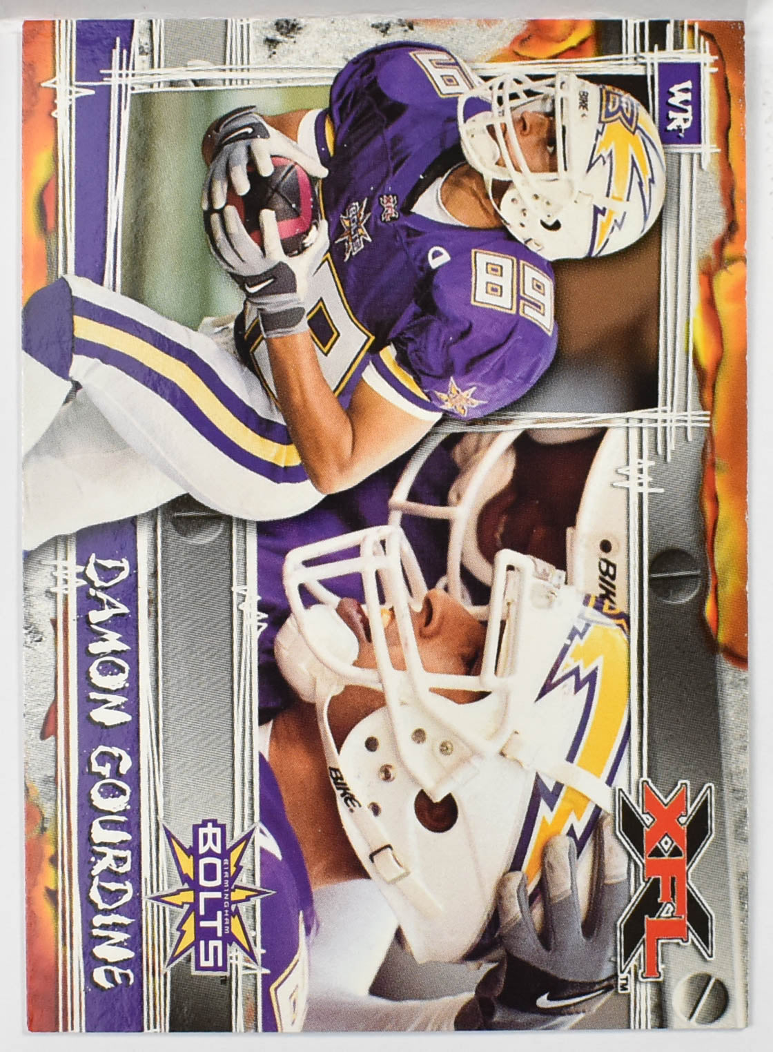 Topps XFL Football Card 2001 57 Damon Gourdine