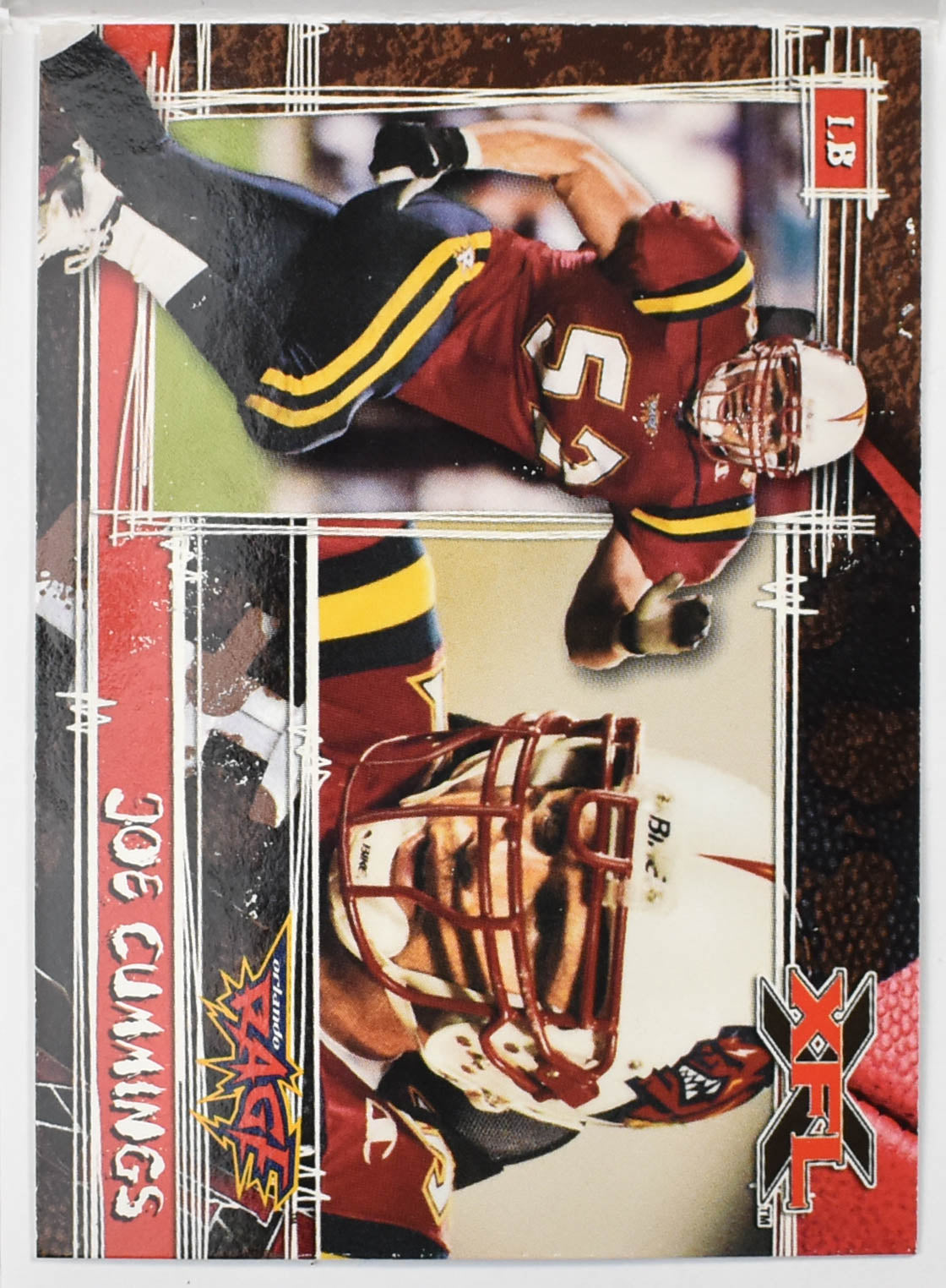 Topps XFL Football Card 2001 59 Joe Cummings