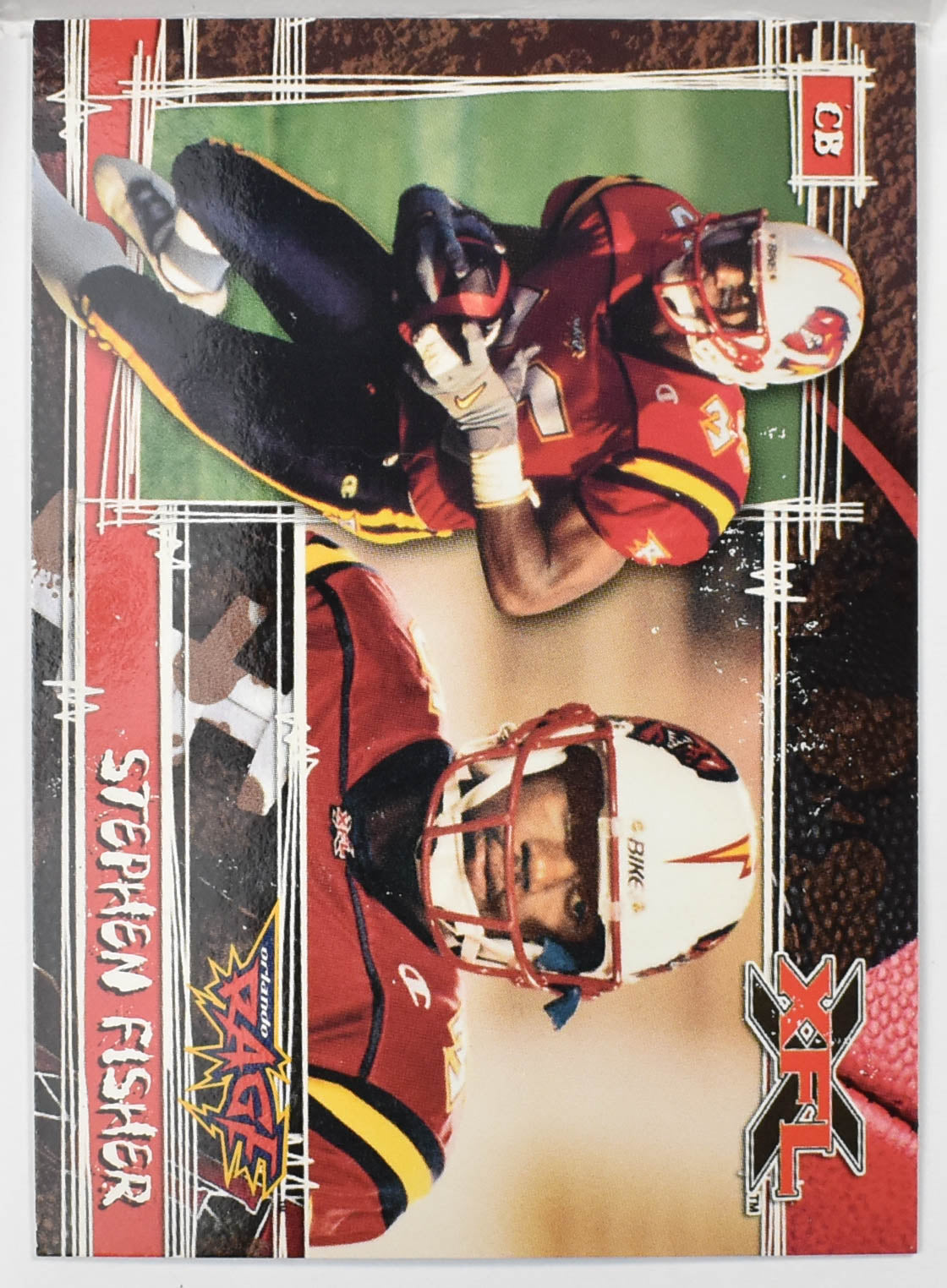 Topps XFL Football Card 2001 60 Stephen Fisher