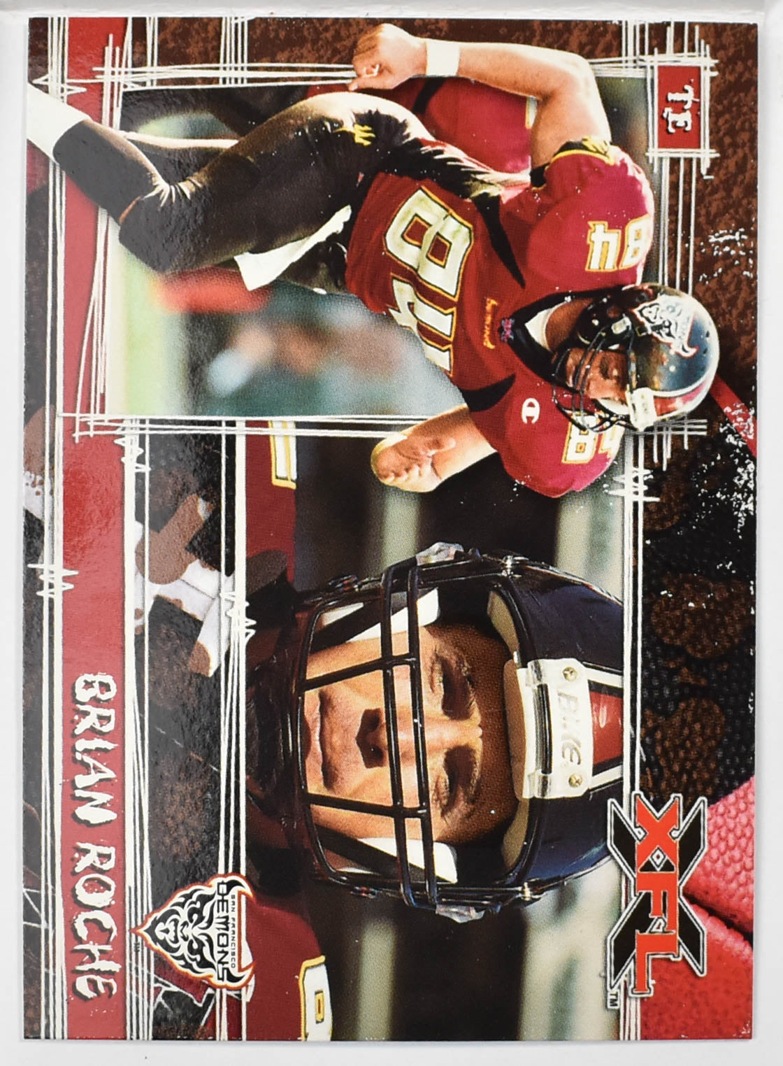 Topps XFL Football Card 2001 65 Brian Roche