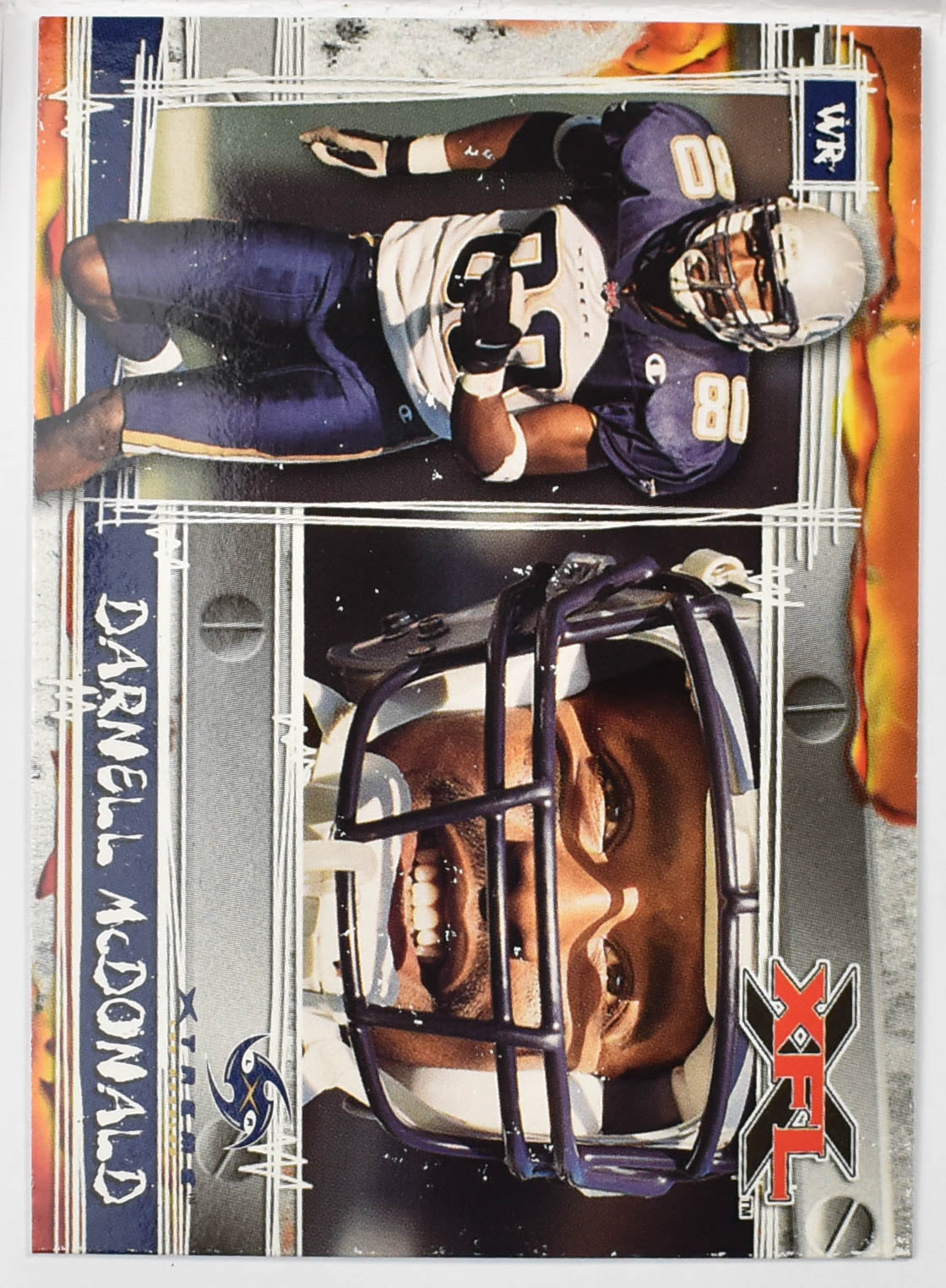 Topps XFL Football Card 2001 66 Darnell McDonald