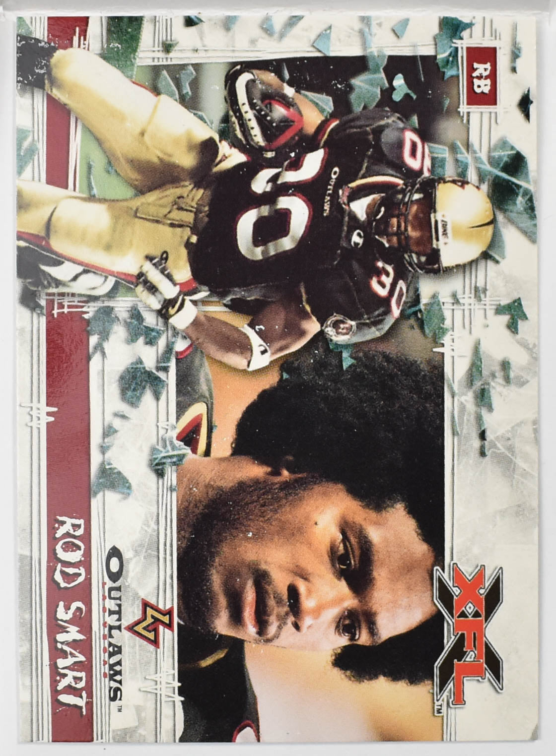 Topps XFL Football Card 2001 70 Rod Smart