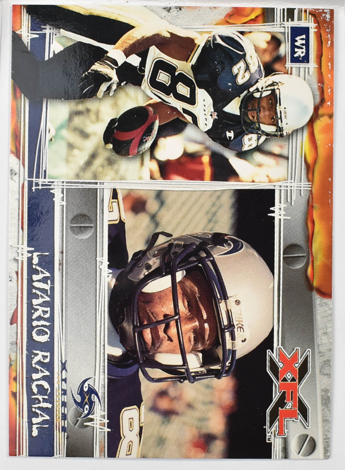 Topps XFL Football Card 2001 72 Latario Rachal