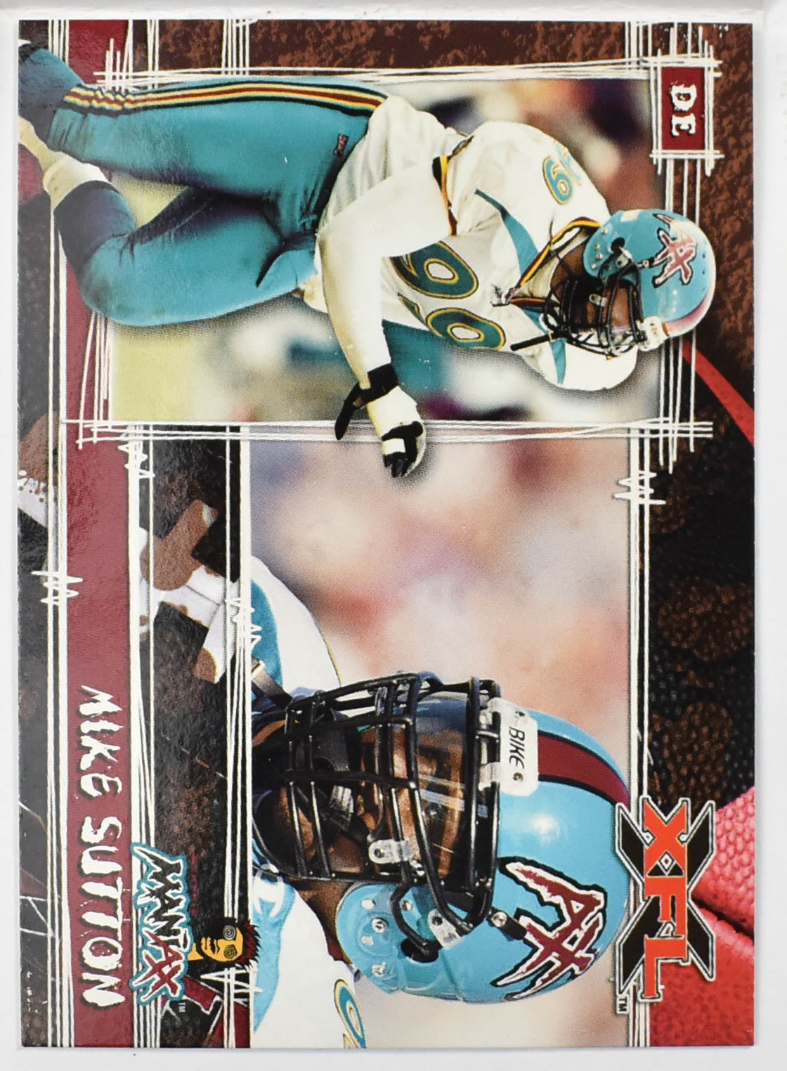 Topps XFL Football Card 2001 73 Mike Sutton