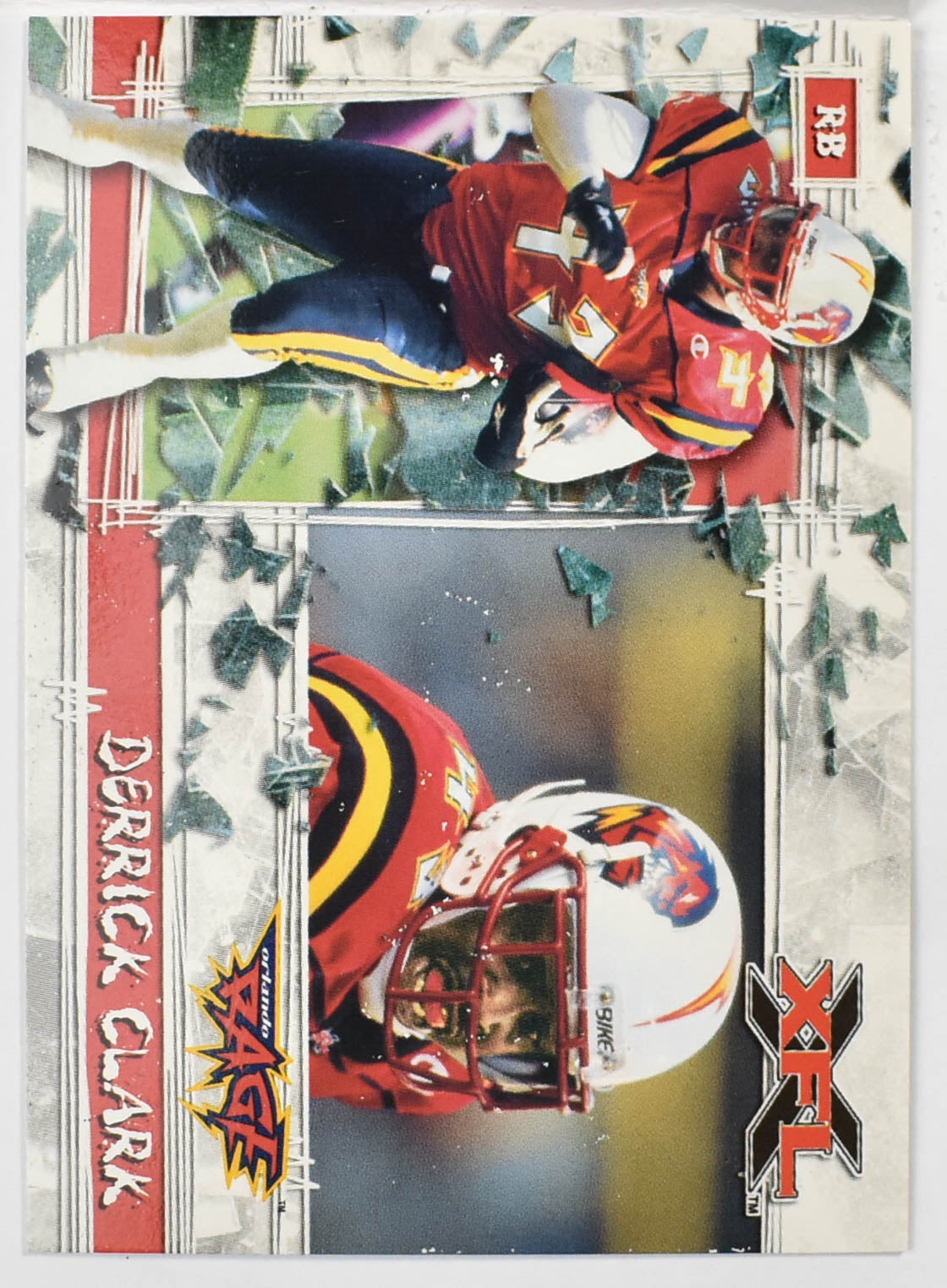 Topps XFL Football Card 2001 75 Derrick Clark