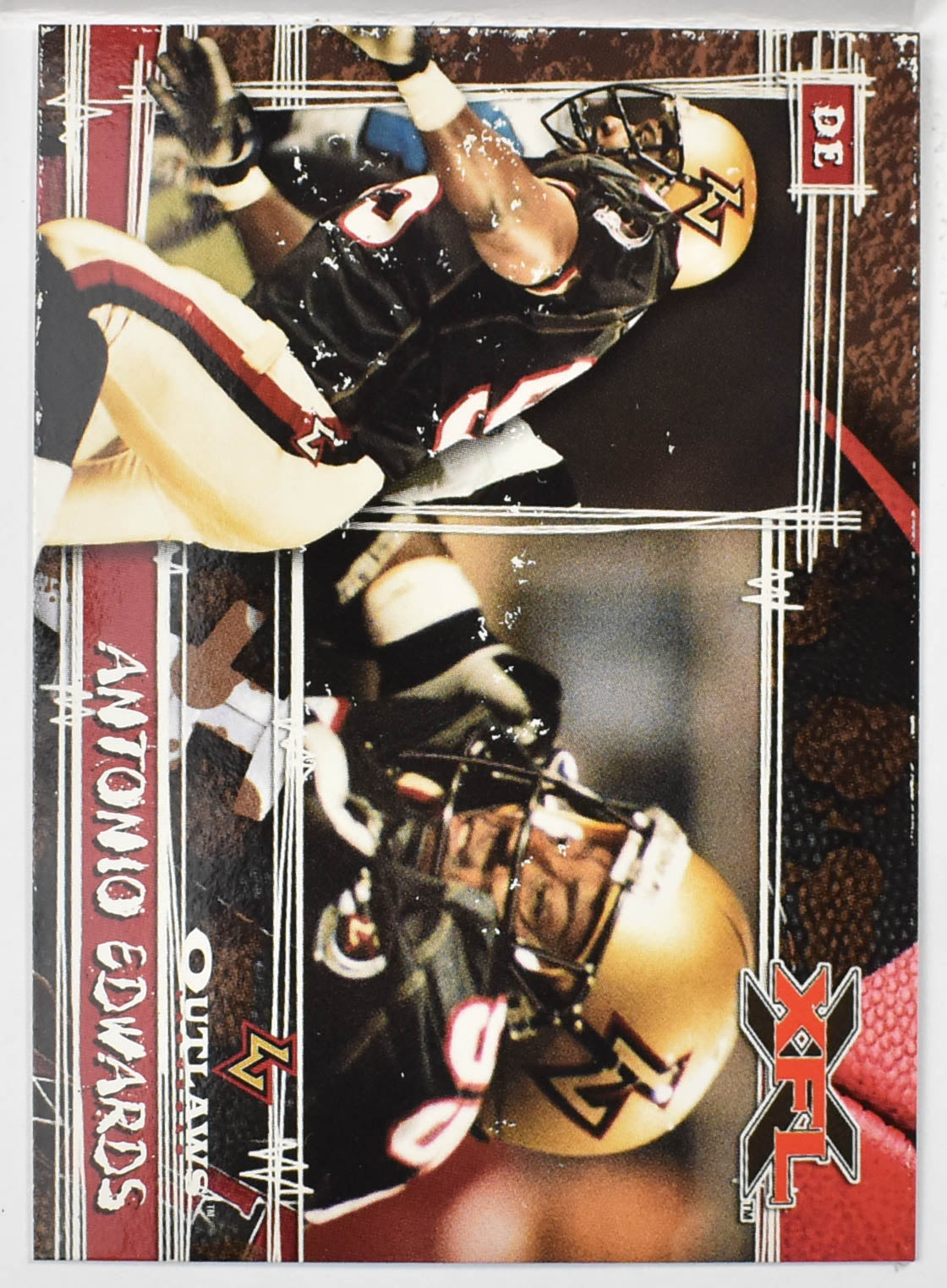Topps XFL Football Card 2001 76 Antonio Edwards