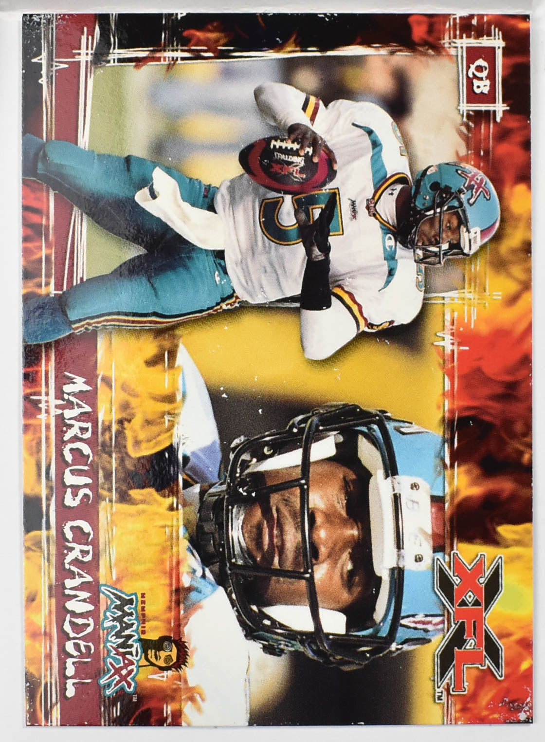 Topps XFL Football Card 2001 77 Marcus Crandell