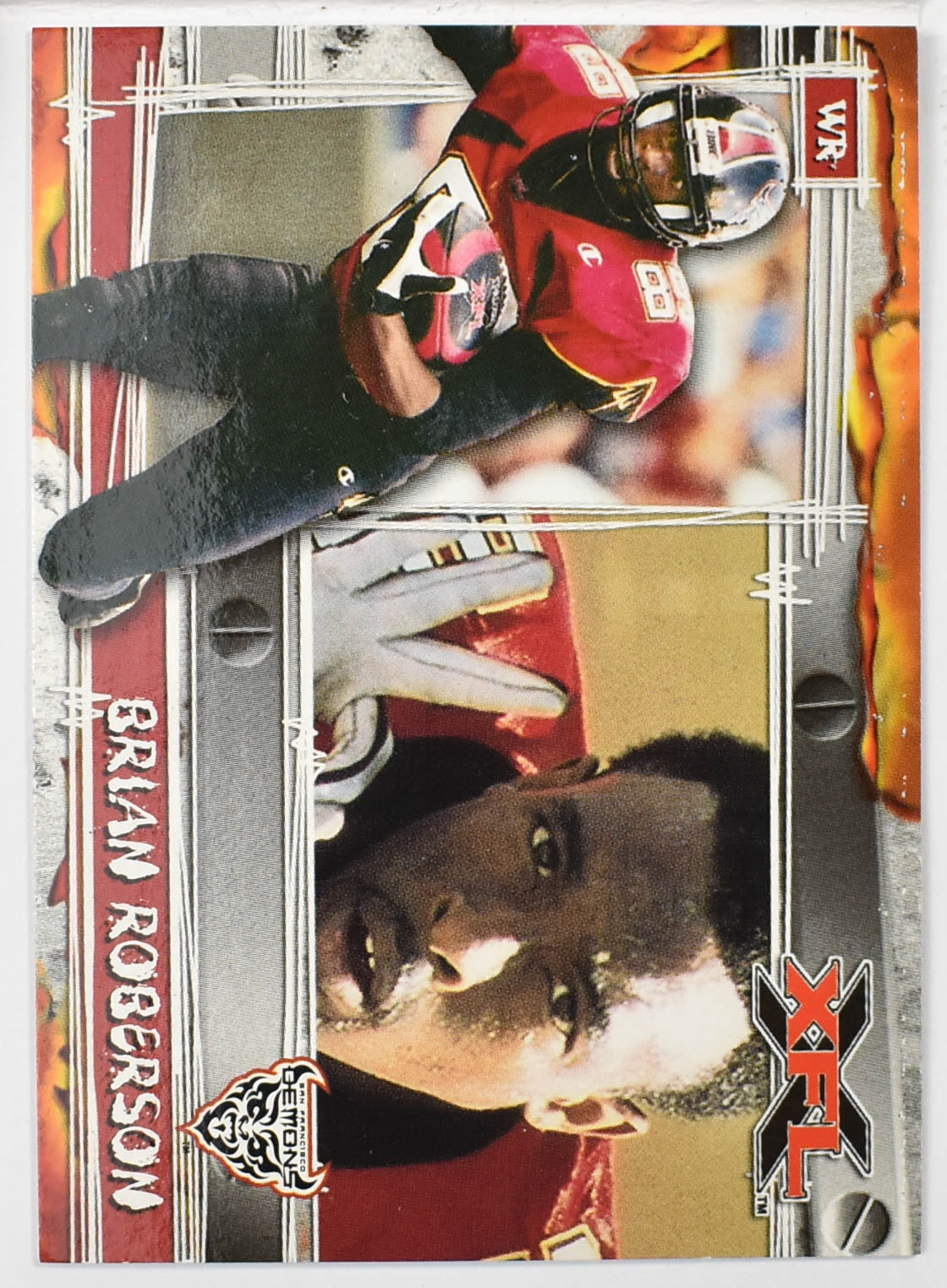 Topps XFL Football Card 2001 79 Brian Roberson