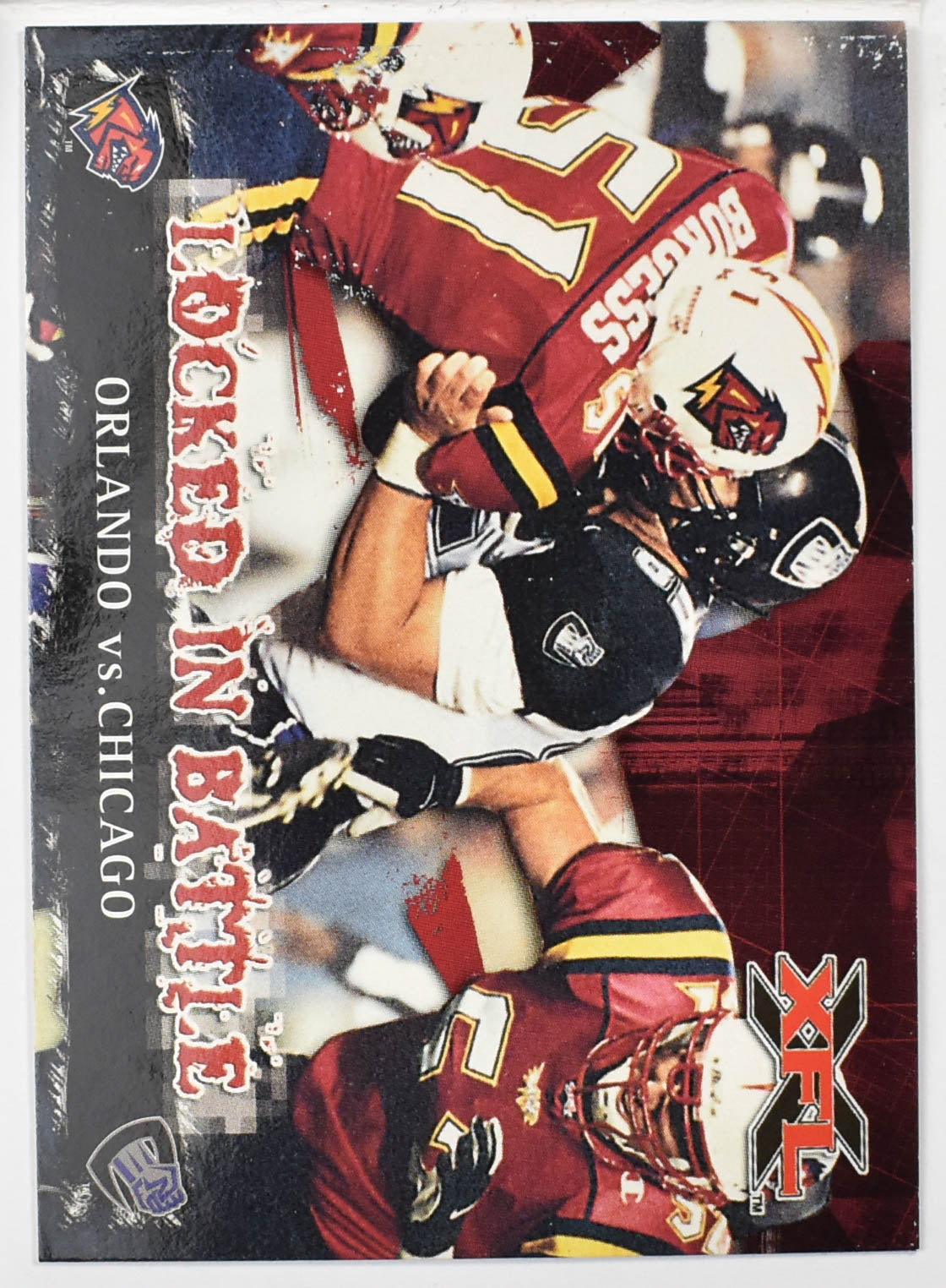 Topps XFL Football Card 2001 81 Orlando vs Chicago â