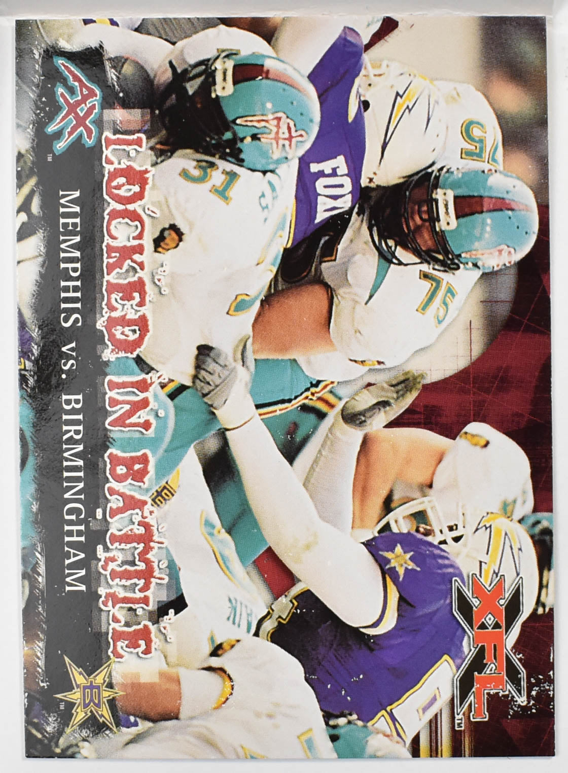 Topps XFL Football Card 2001 83 Memphis vs Birmingham â