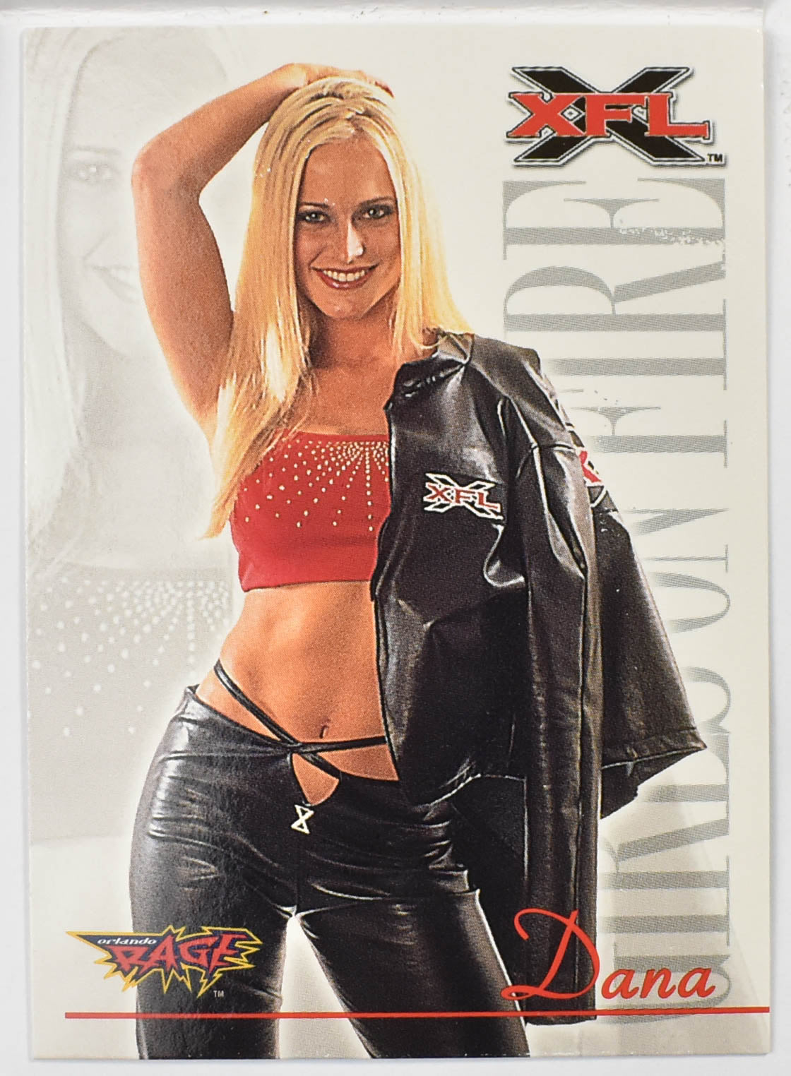 Topps XFL Football Card 2001 86 Dana- Girls on Fire