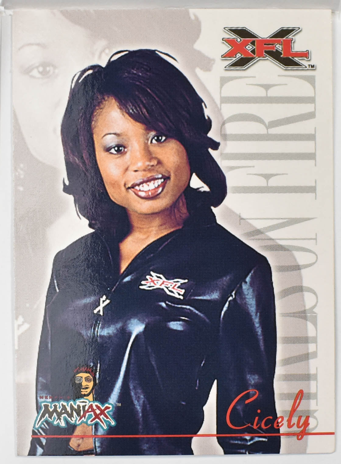 Topps XFL Football Card 2001 91 Cicely- Girls on Fire