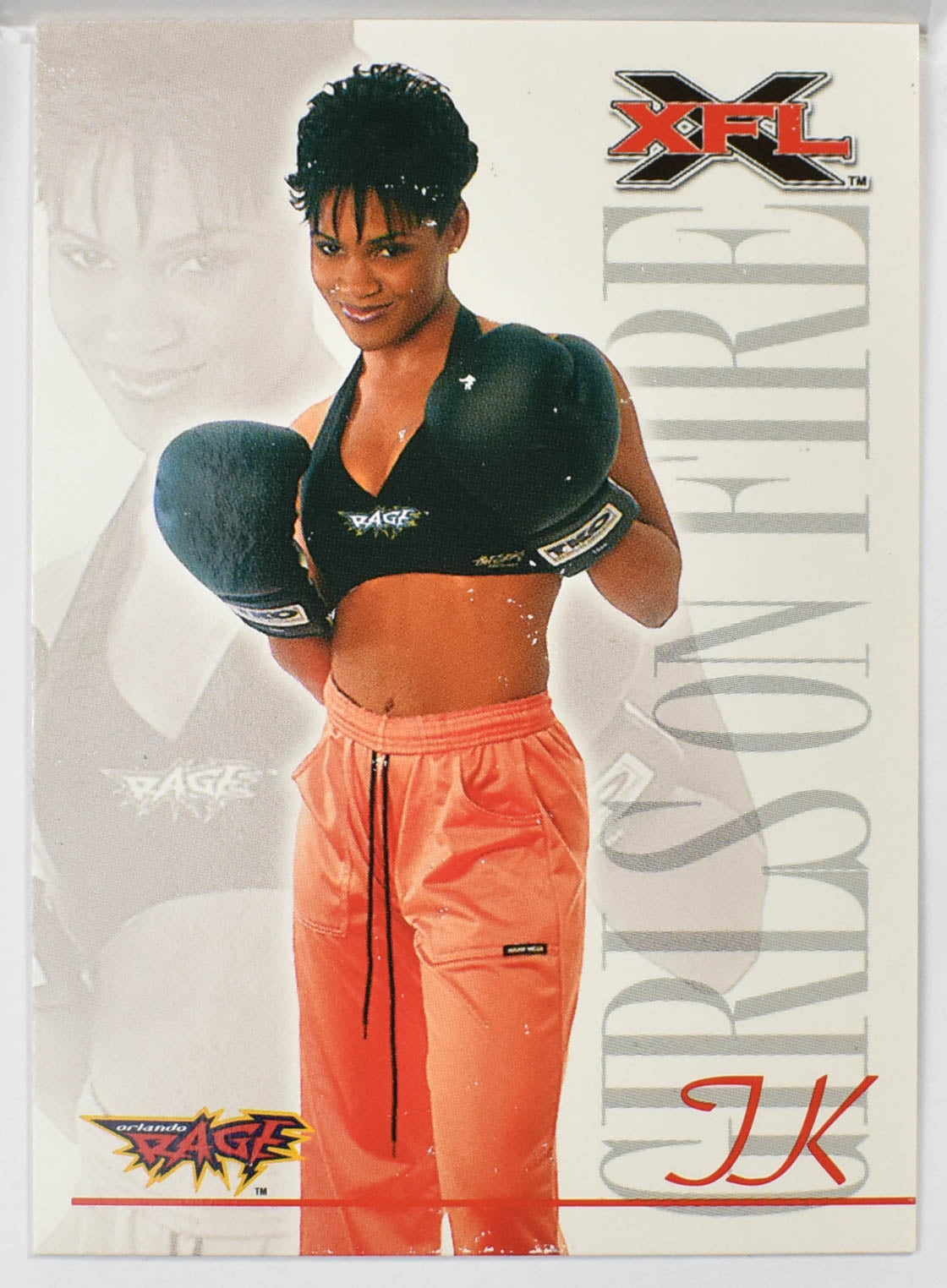 Topps XFL Football Card 2001 94 TK- Girls on Fire