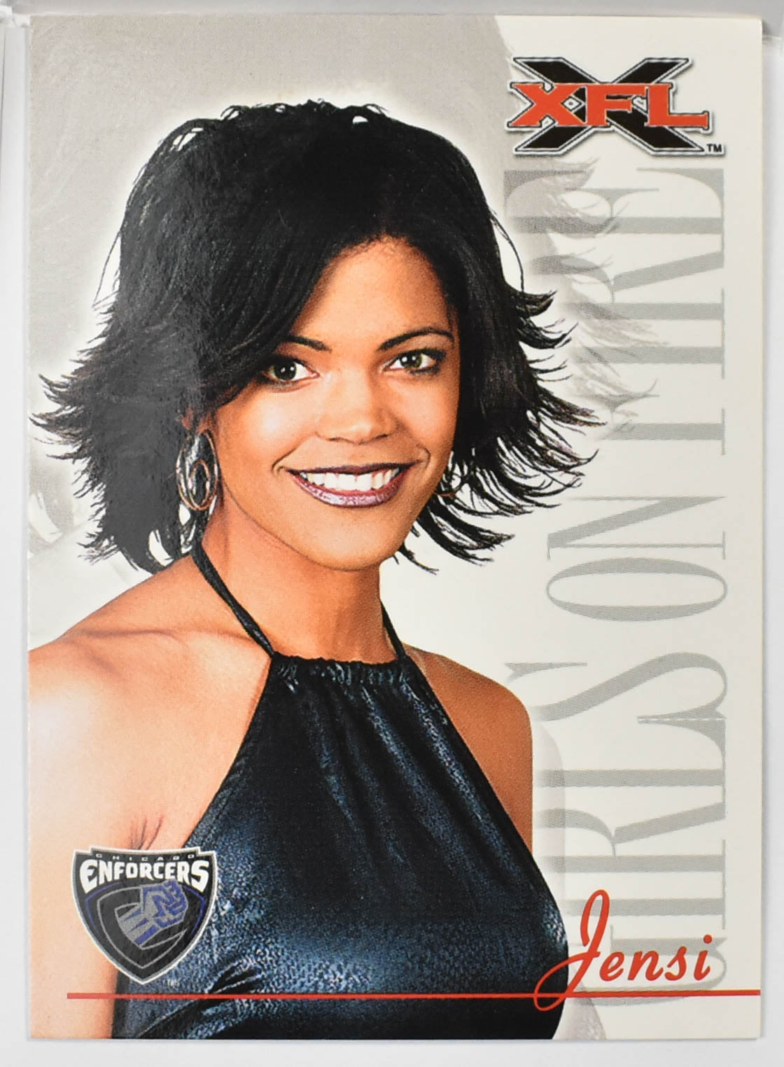 Topps XFL Football Card 2001 95 Jensi- Girls on Fire