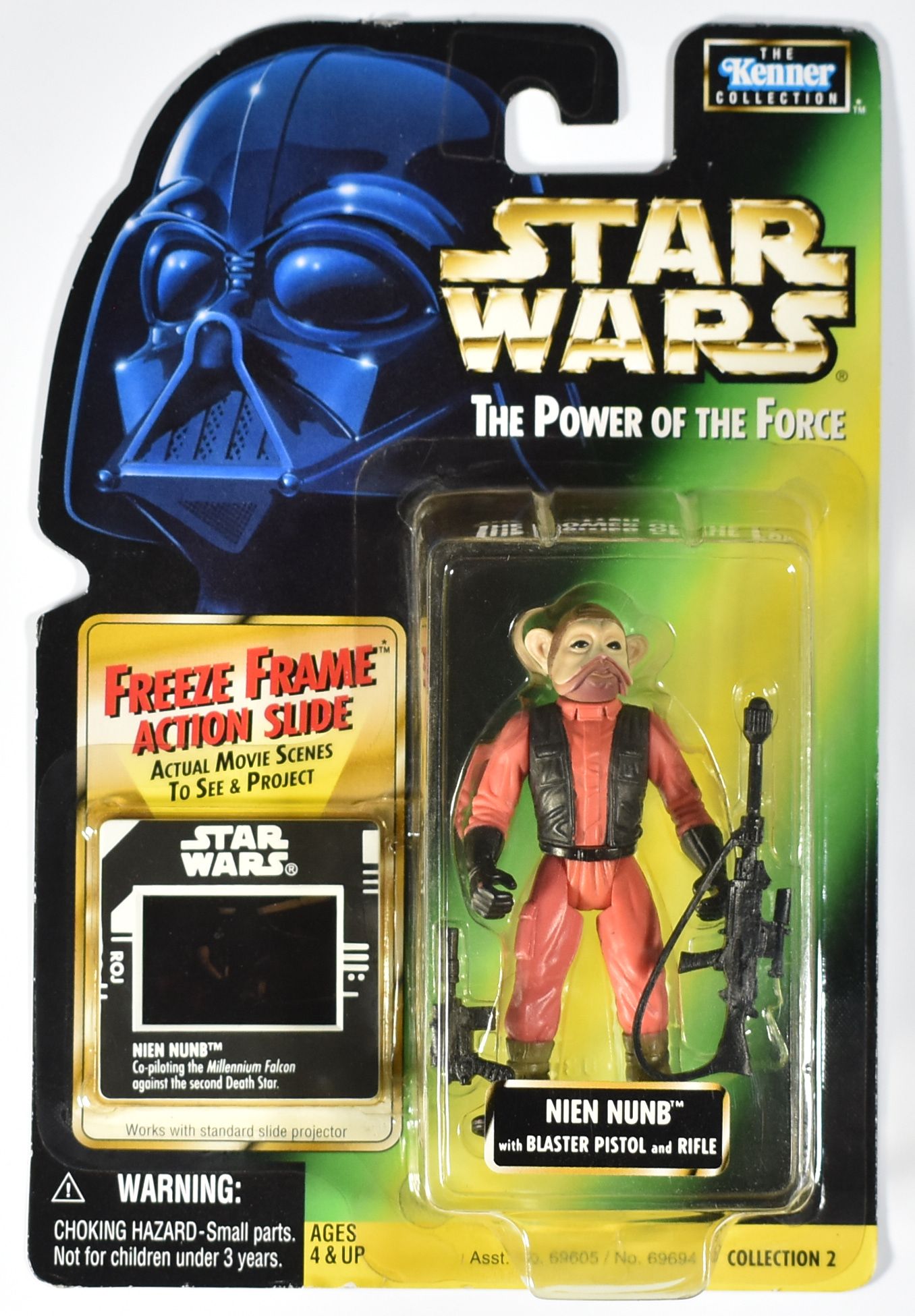 Star Wars Power of the Force Freeze Frame Kenner Action Figure Nien Nunb